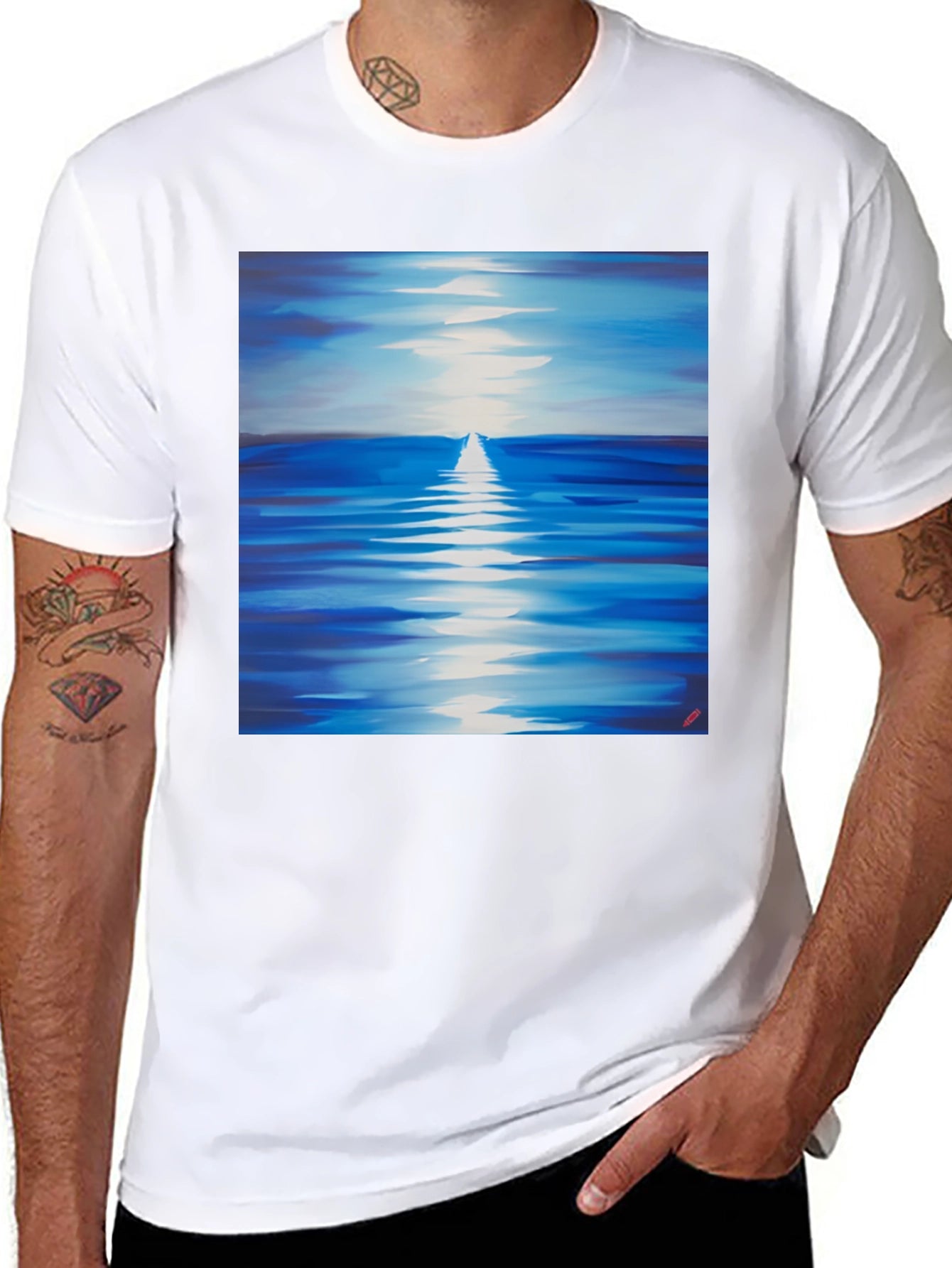 Ocean Reflection T-Shirt - Artistic Design