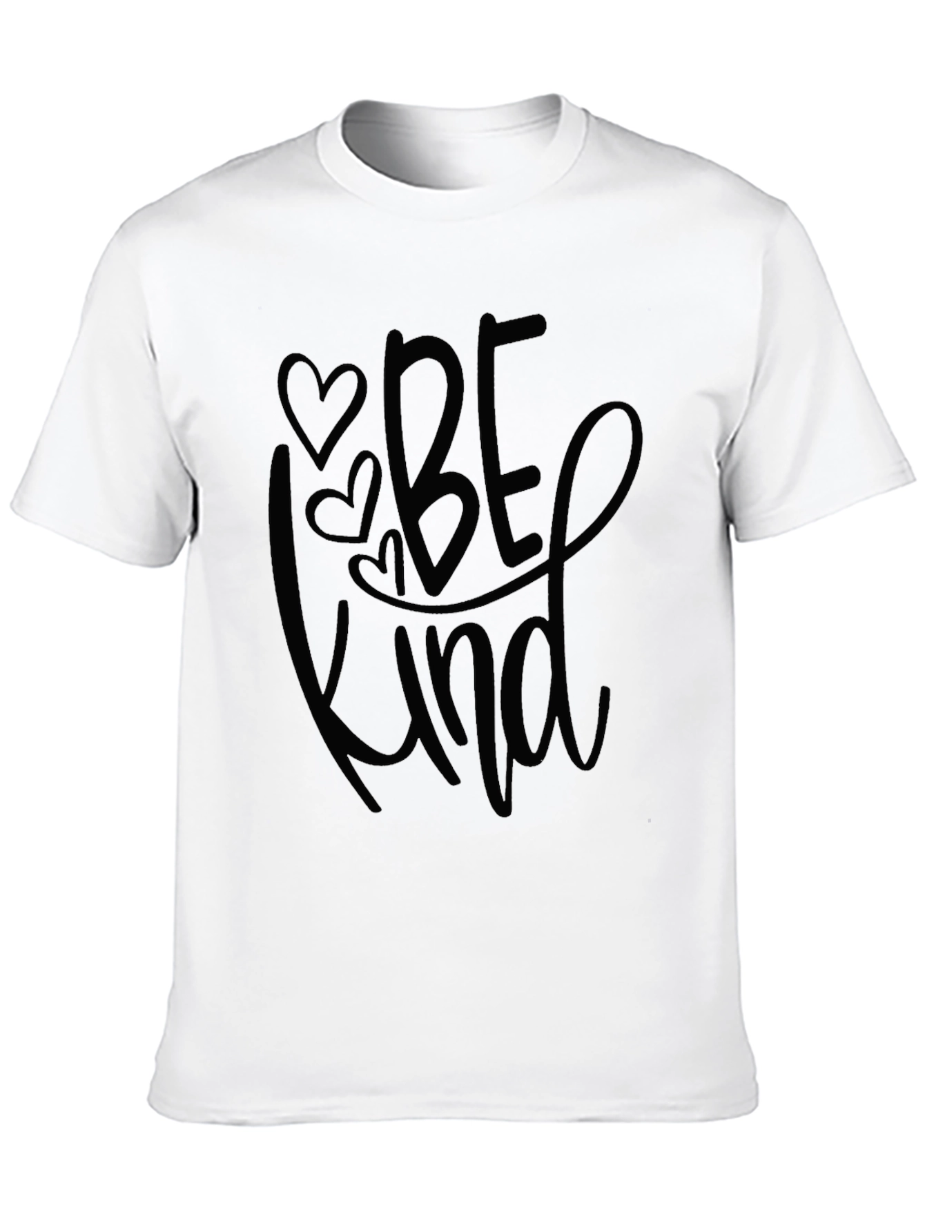 Be Kind Heart Tee - Soft Black Graphic T-Shirt