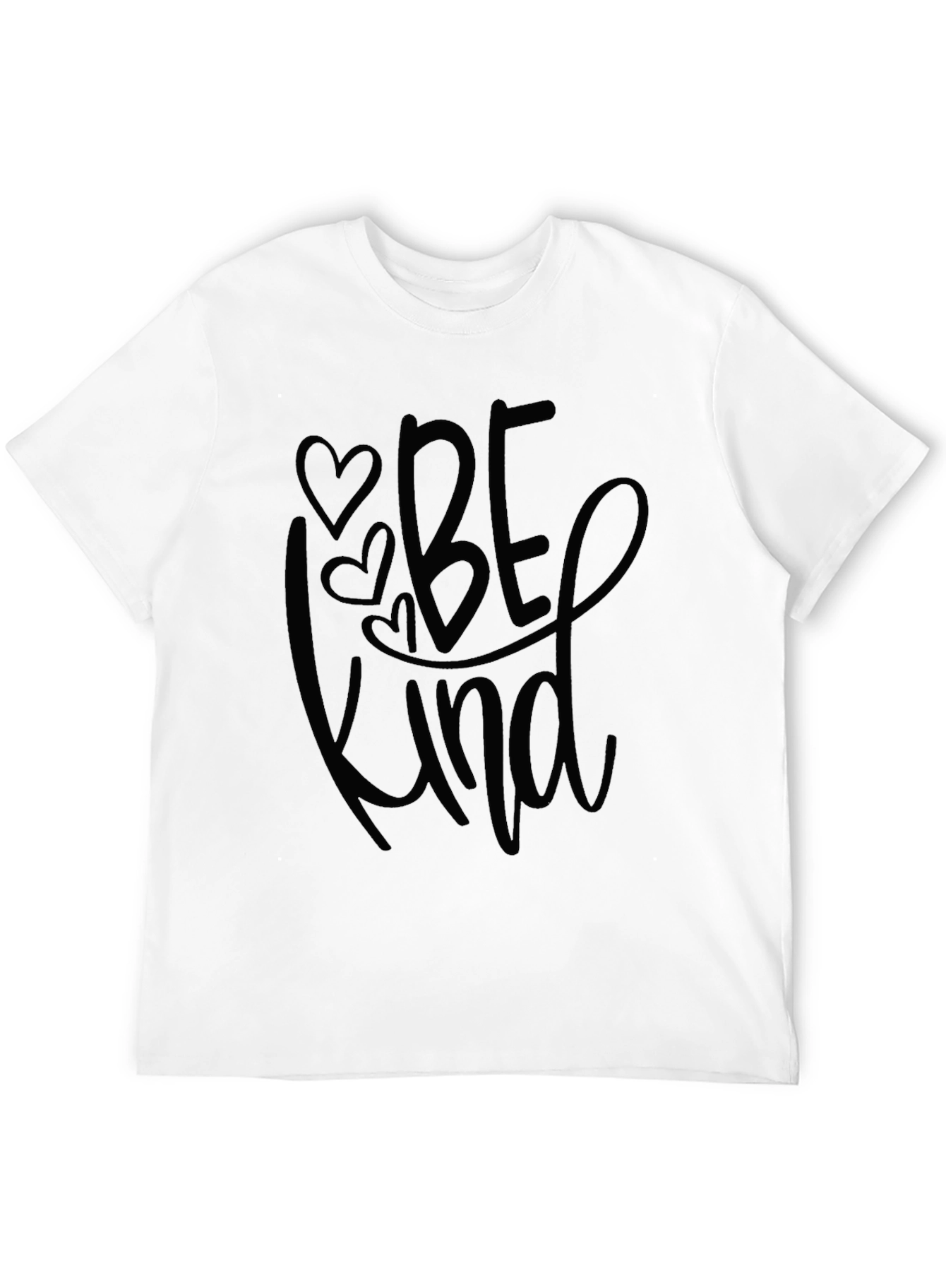 Be Kind Heart Tee - Soft Black Graphic T-Shirt