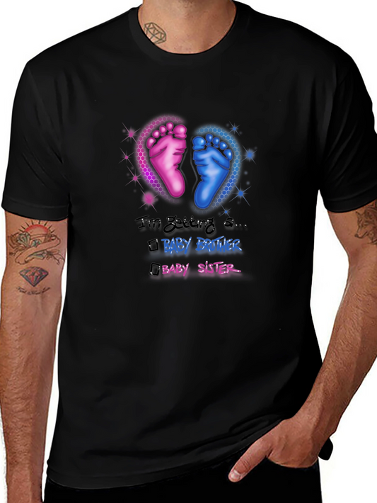 Baby Gender Reveal T-Shirt - Brother or Sister