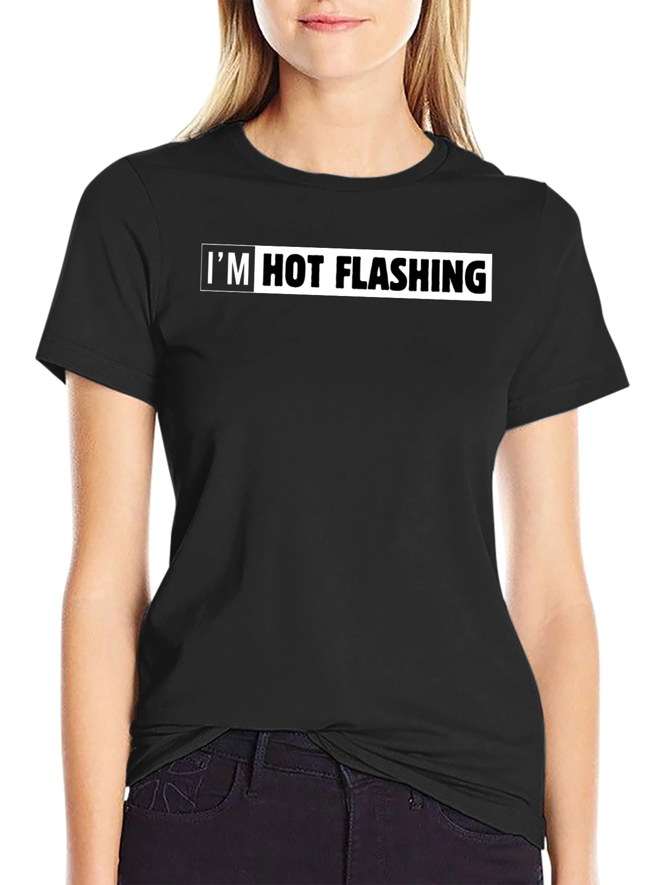 Im Hot Flashing Mens Black Graphic Tee