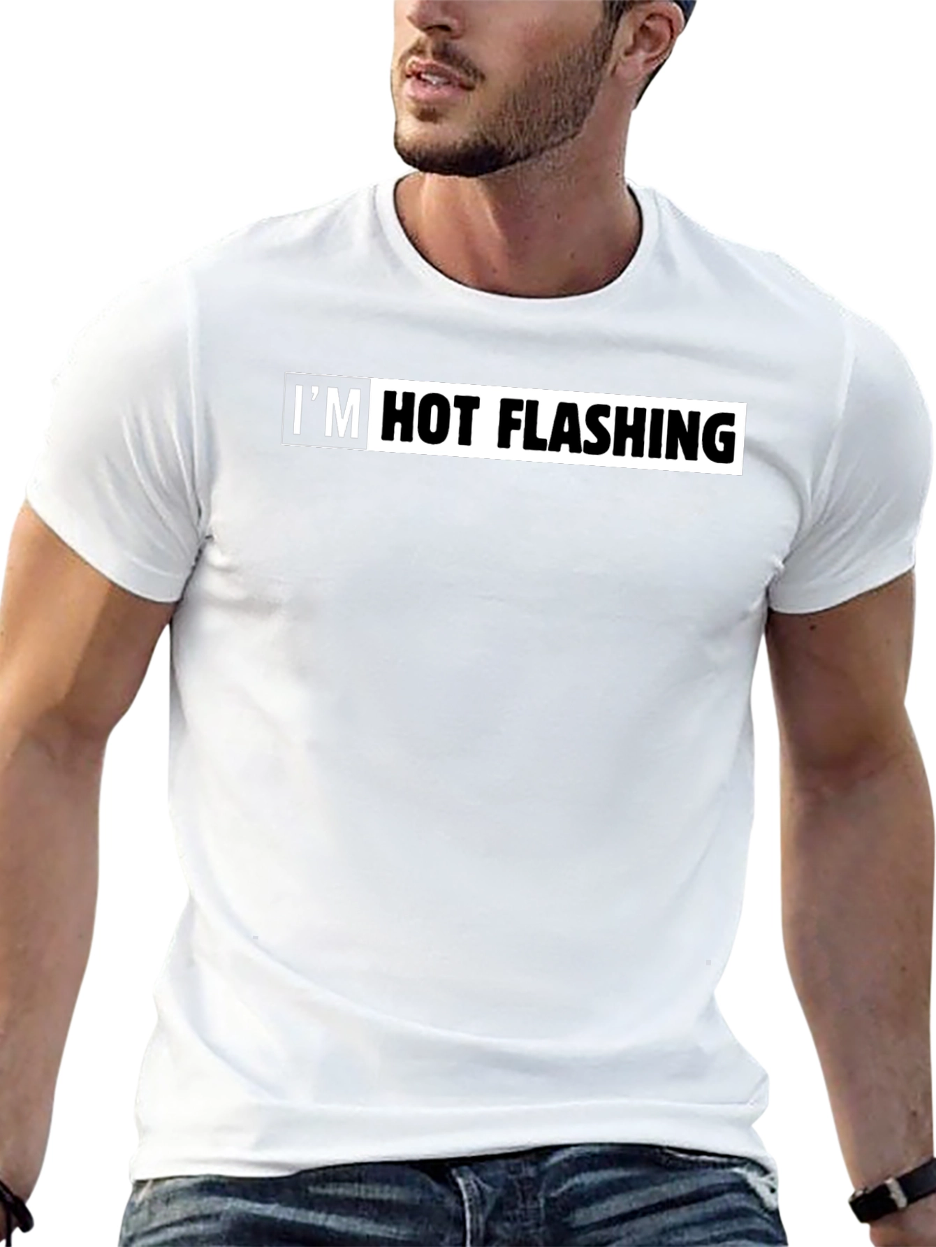 Im Hot Flashing Mens Black Graphic Tee