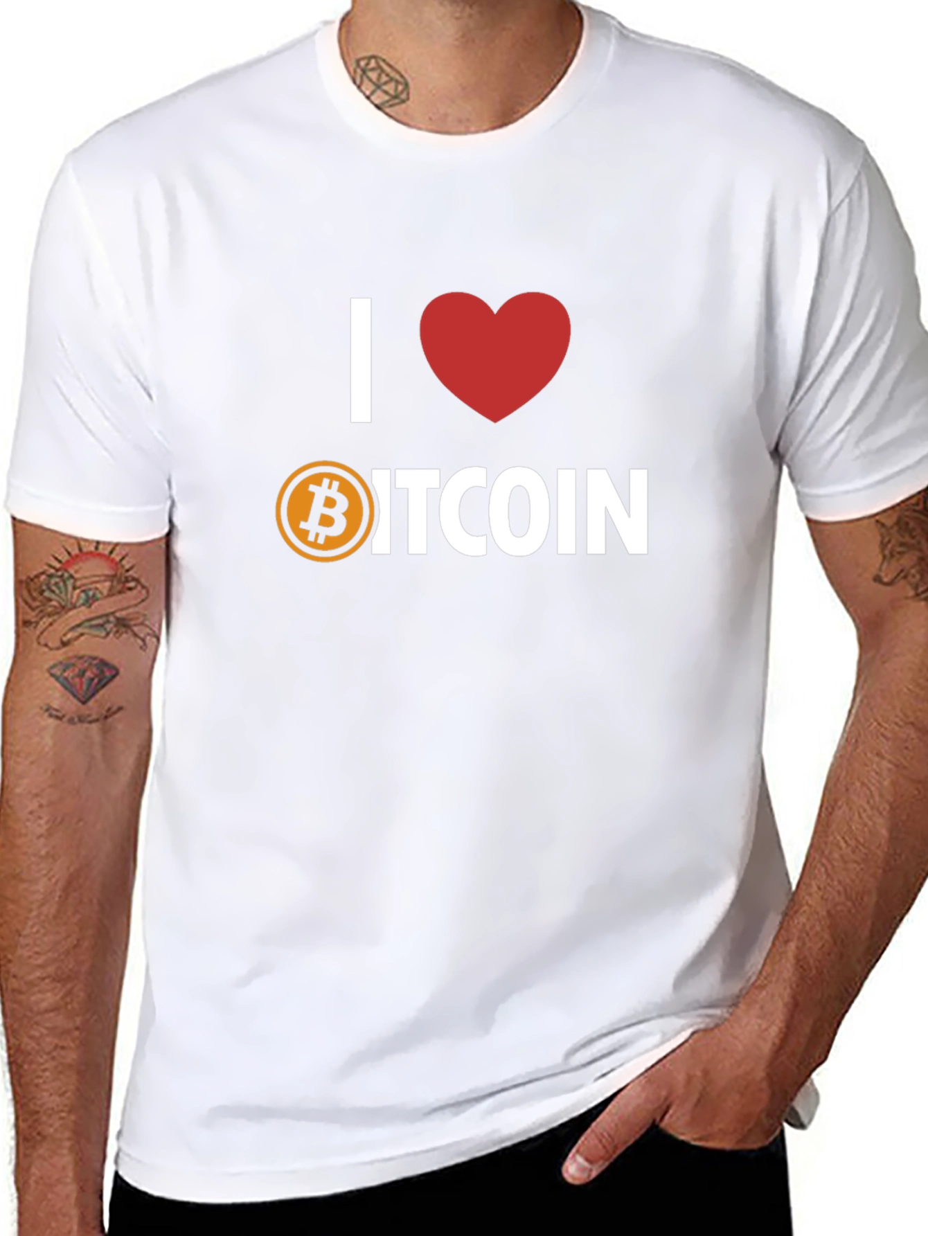 I Heart Bitcoin T-Shirt - Crypto Lover Tee