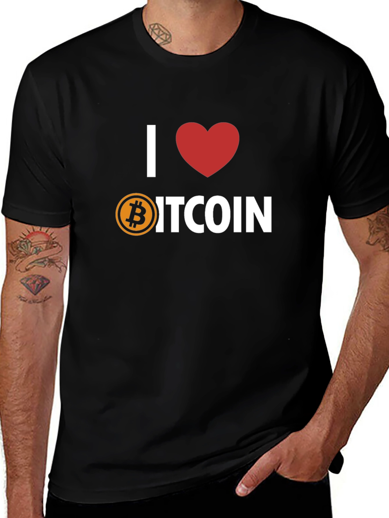 I Heart Bitcoin T-Shirt - Crypto Lover Tee