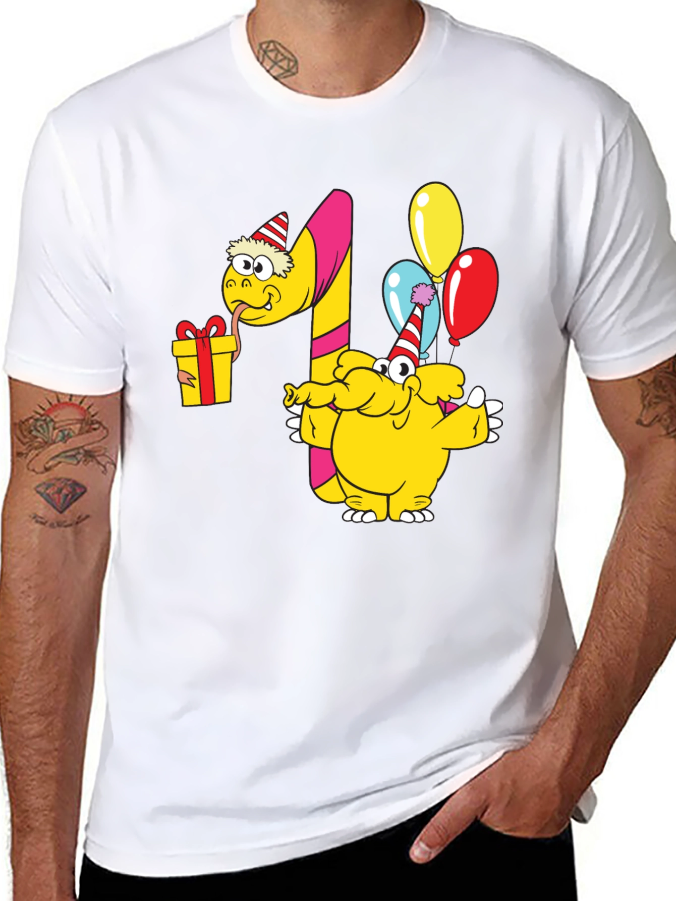 Fun Cartoon First Birthday T-Shirt