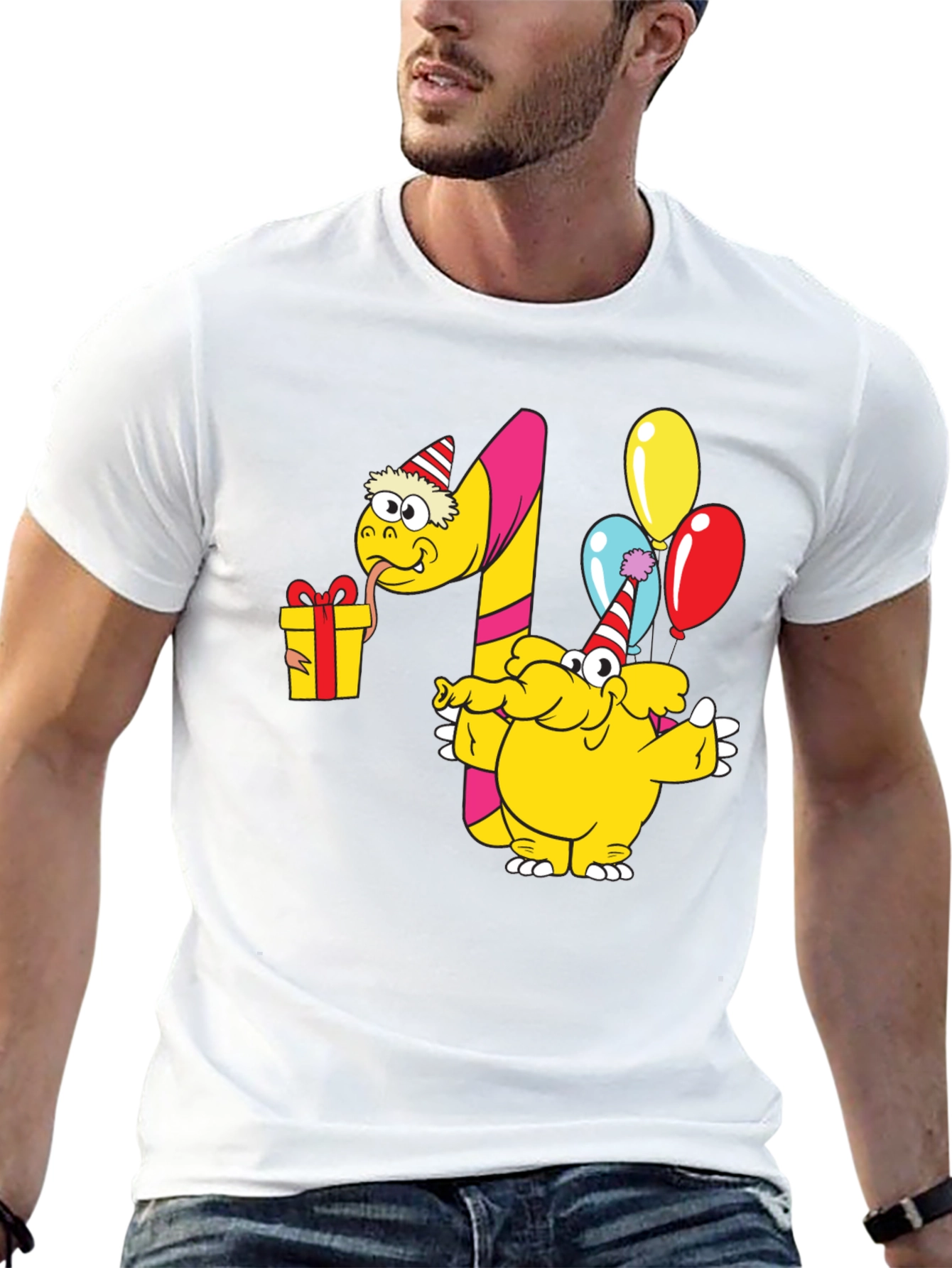 Fun Cartoon First Birthday T-Shirt