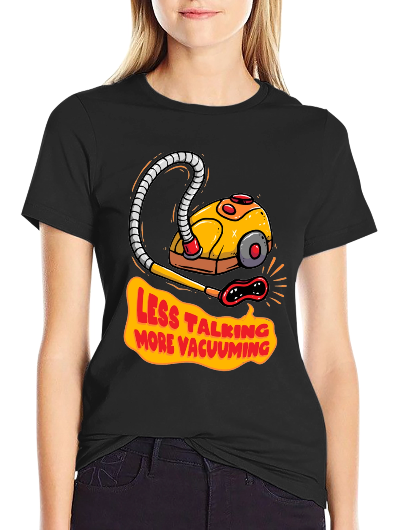 Less Talking More Vacuuming Graphic T-Shirt