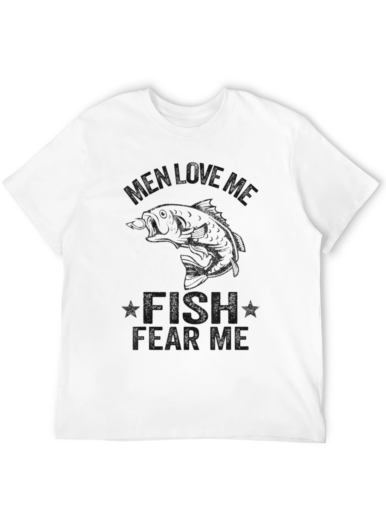 Mens Black Graphic Tee: Fish Learns Me