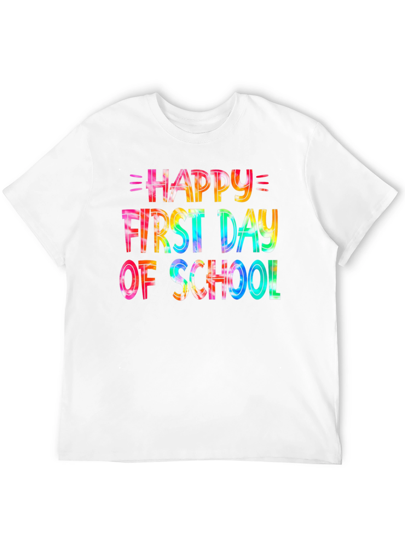 Happy First Day of School Tie-Dye Graphic Tee