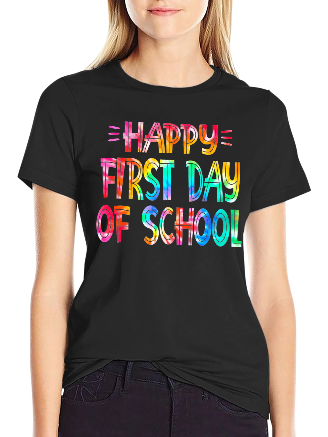 Happy First Day of School Tie-Dye Graphic Tee