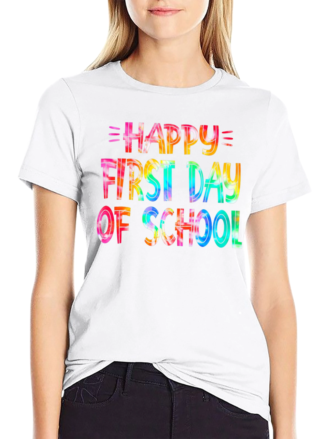 Happy First Day of School Tie-Dye Graphic Tee