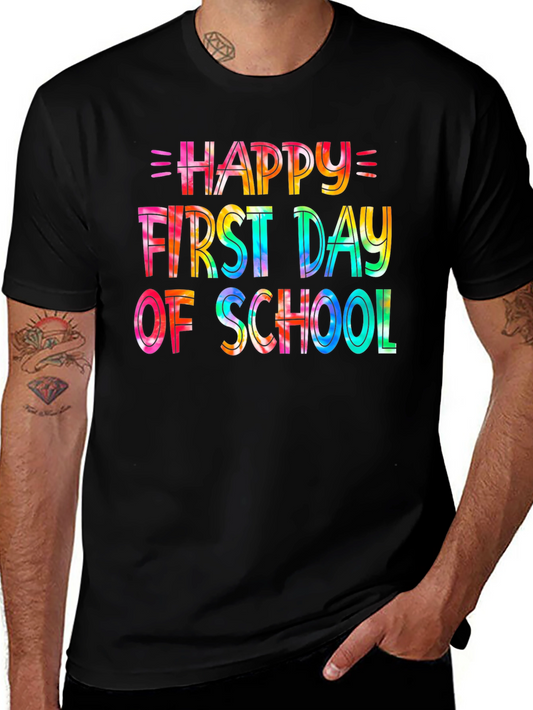 Happy First Day of School Tie-Dye Graphic Tee