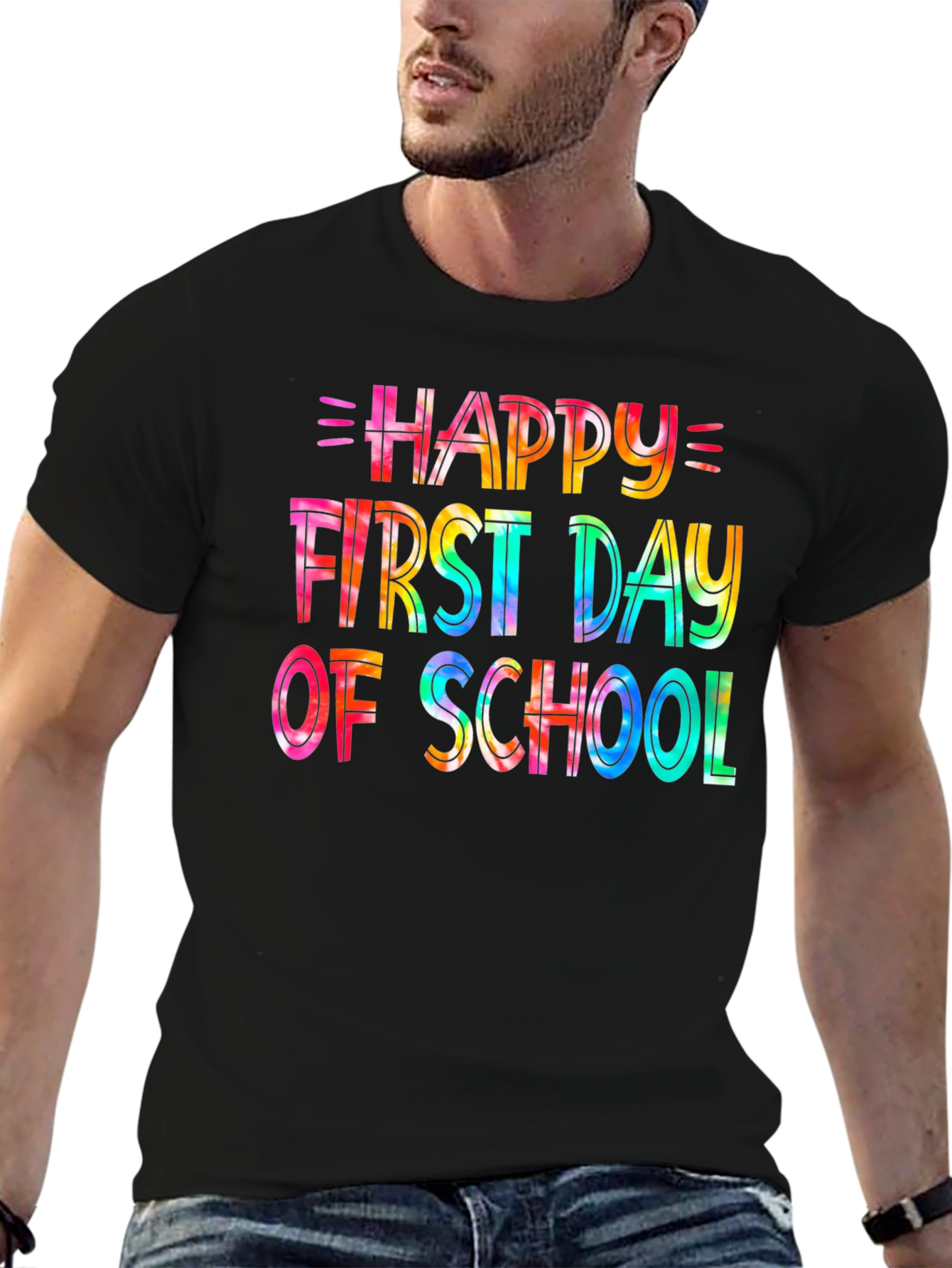 Happy First Day of School Tie-Dye Graphic Tee