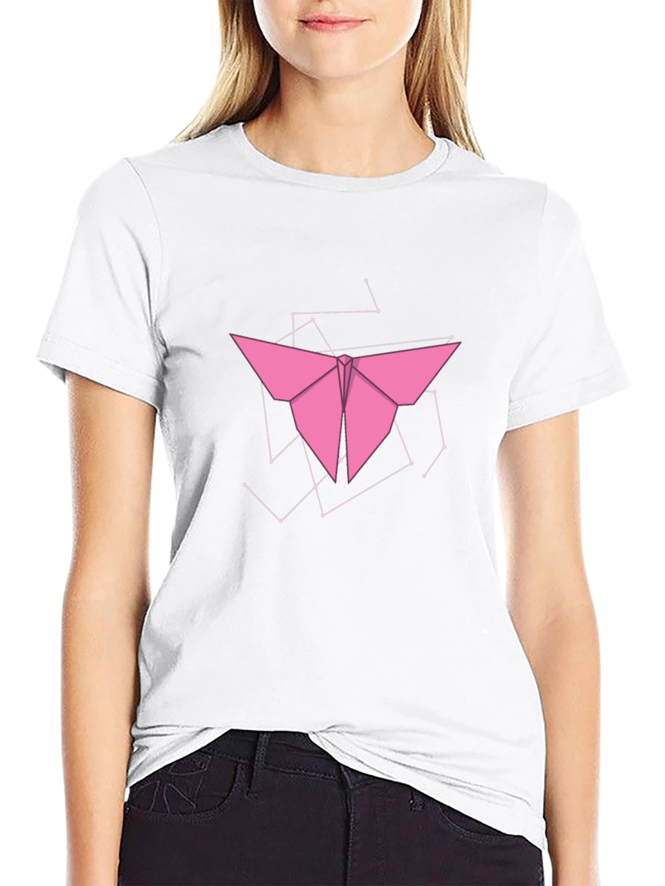 Geometric Butterfly T-Shirt - Modern Graphic Tee