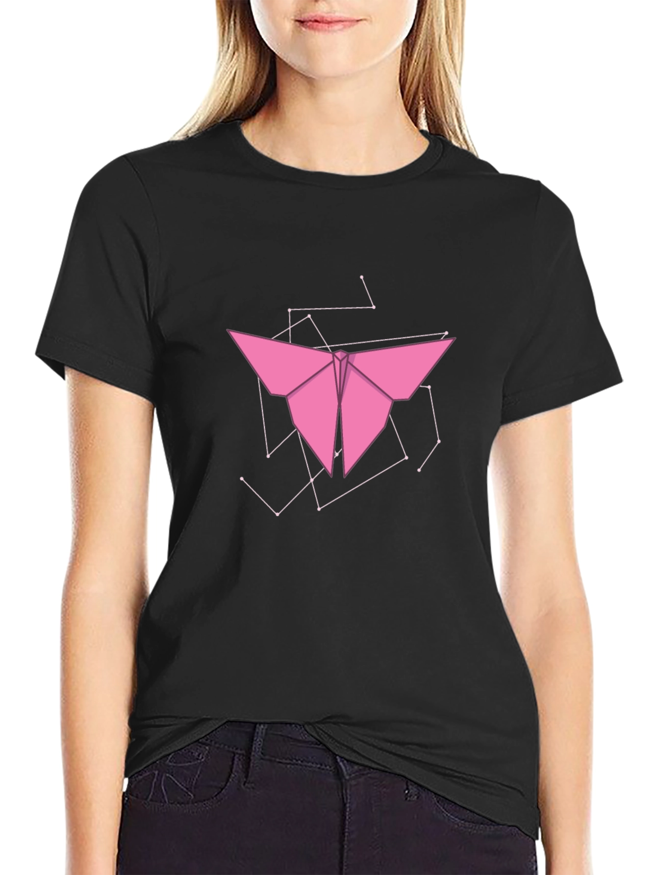 Geometric Butterfly T-Shirt - Modern Graphic Tee