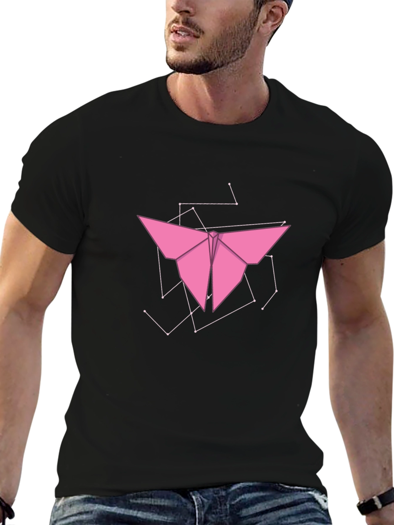 Geometric Butterfly T-Shirt - Modern Graphic Tee