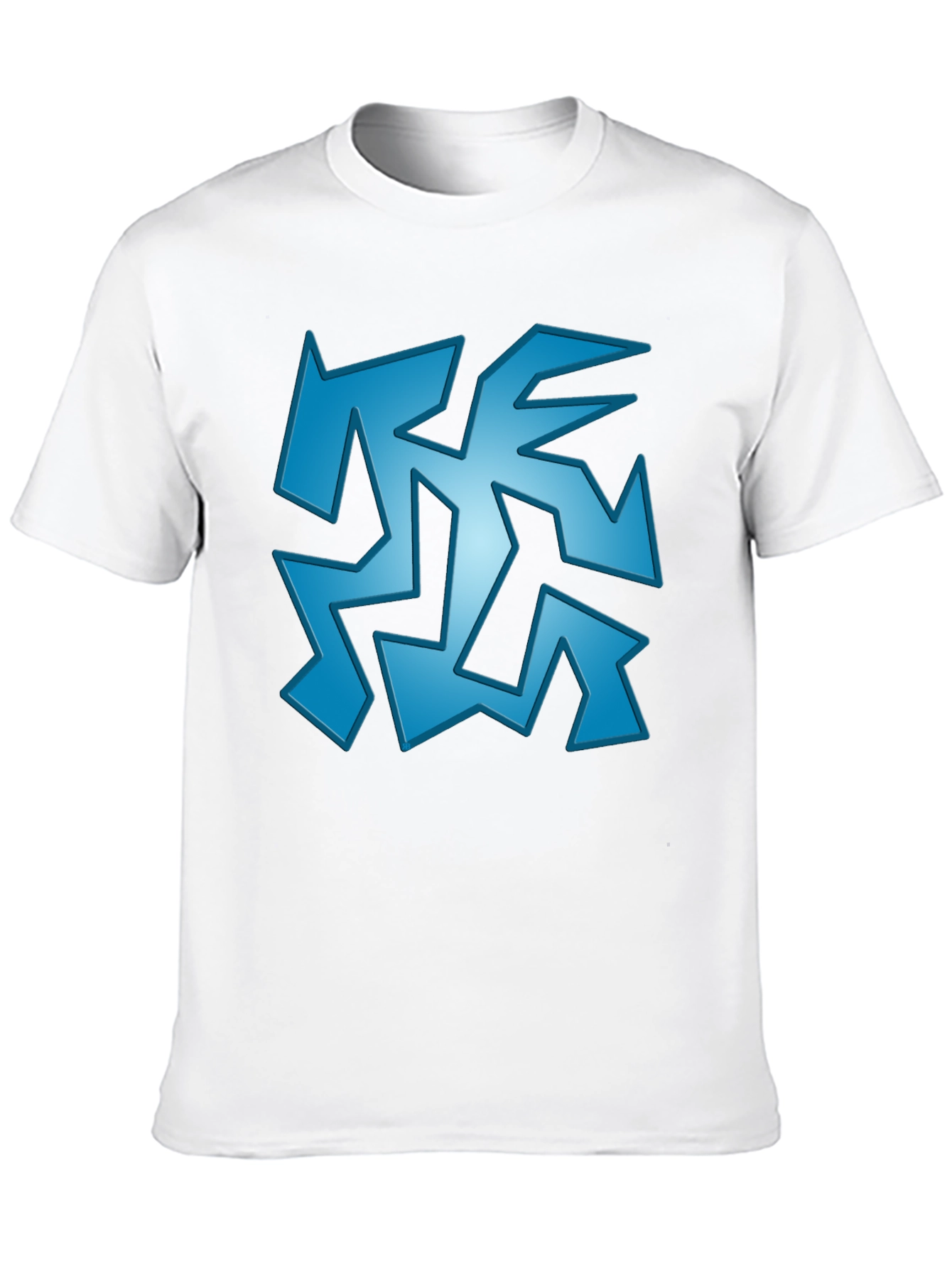 Abstract Geometric Graphic Print Black T-Shirt