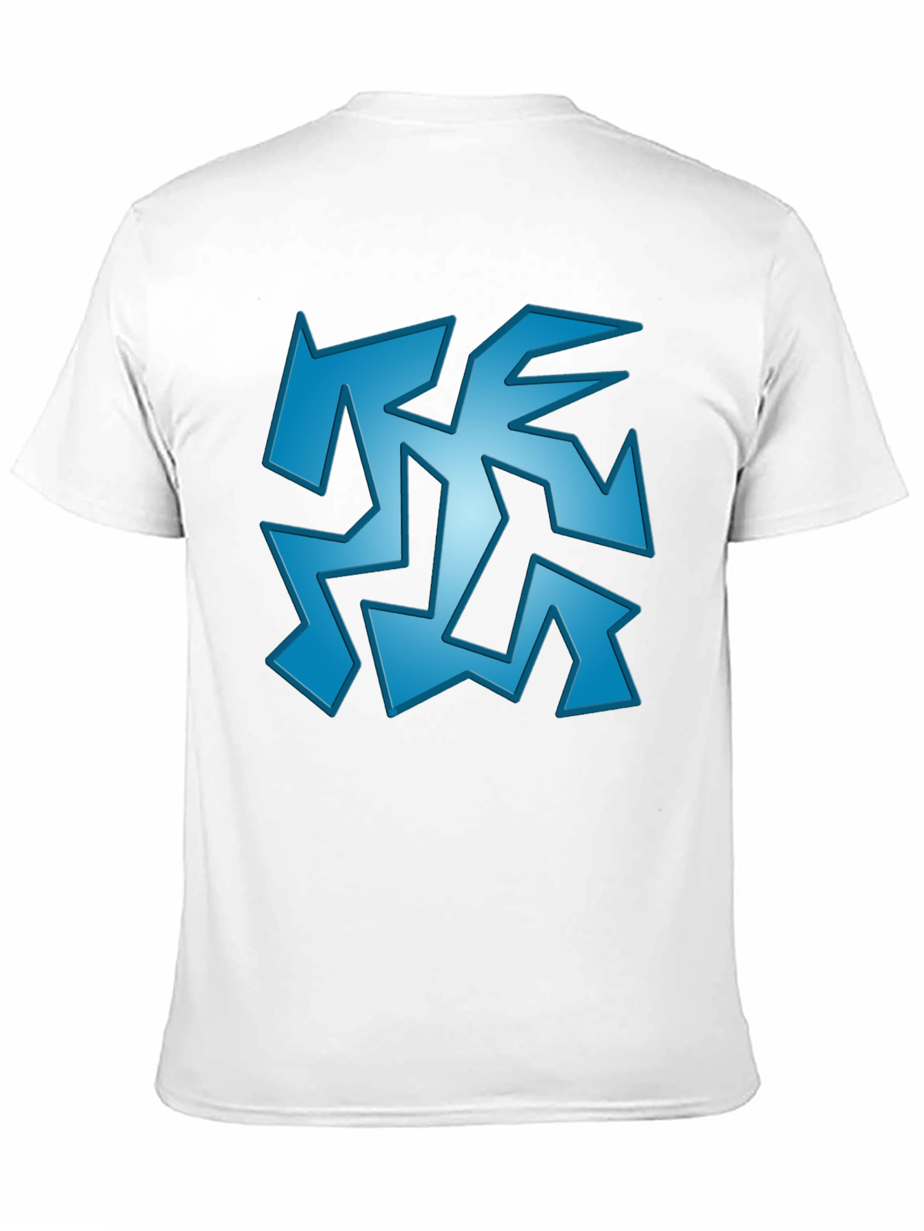 Abstract Geometric Graphic Print Black T-Shirt