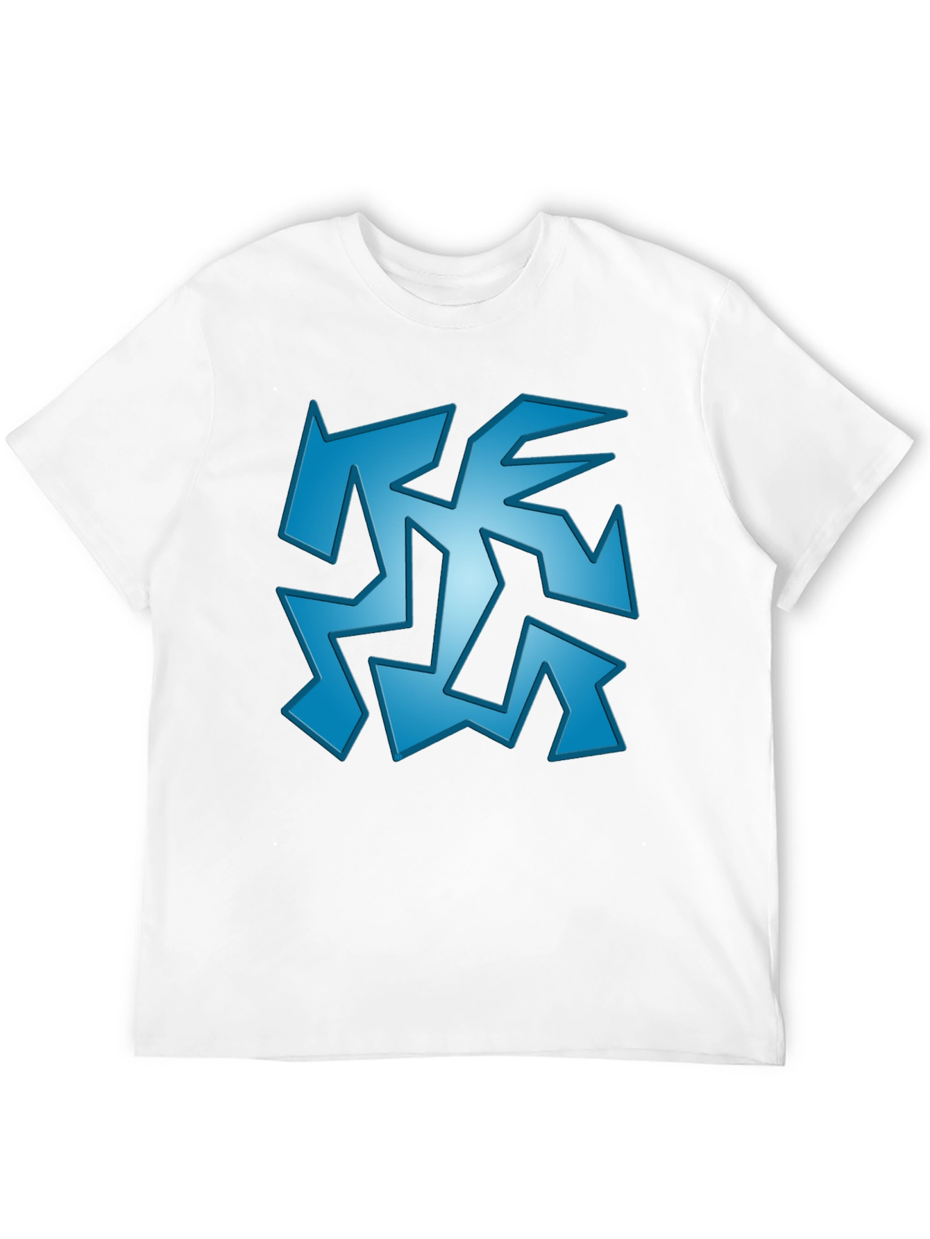 Abstract Geometric Graphic Print Black T-Shirt