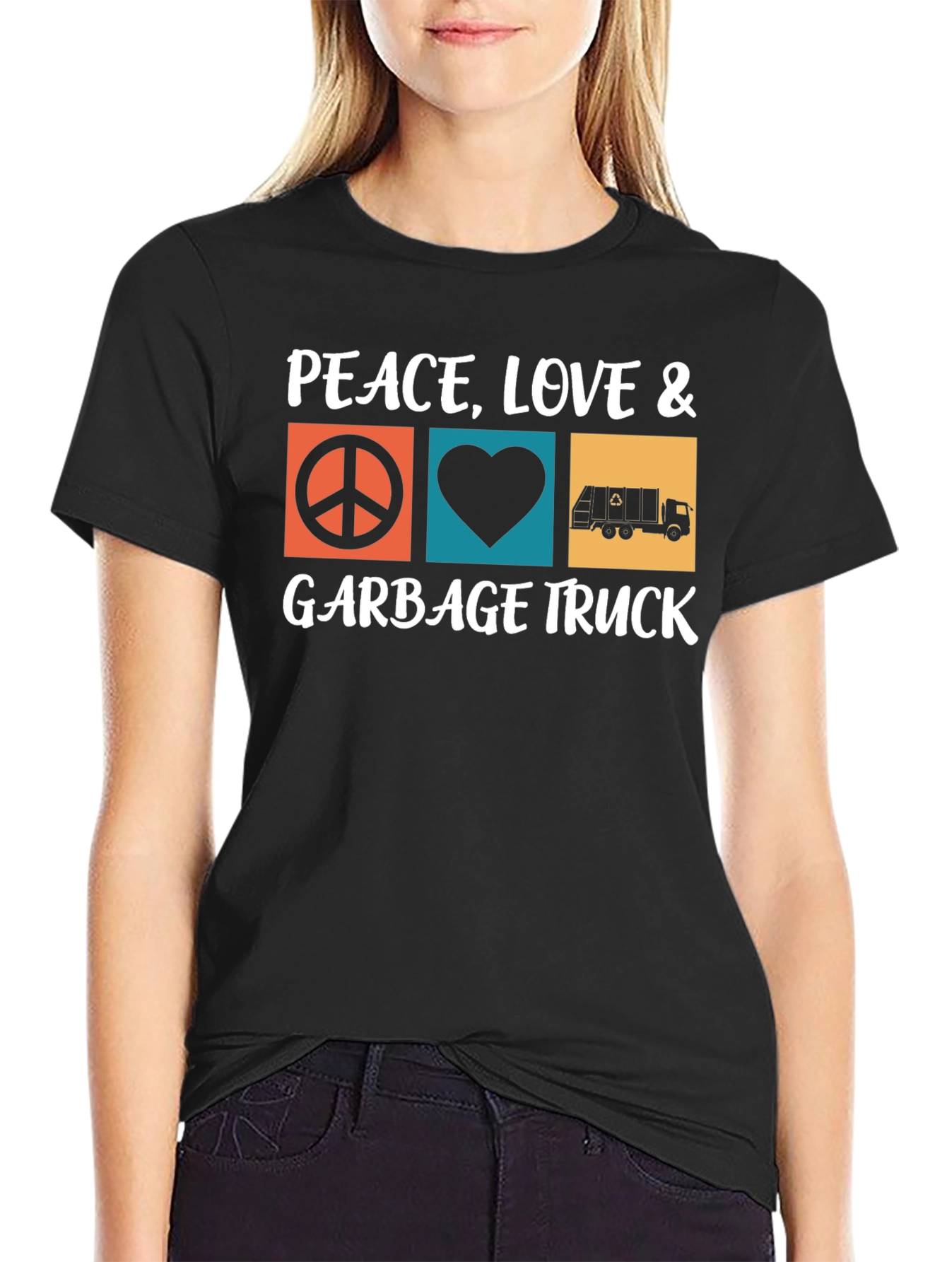Peace Love & Garbage Truck T-Shirt