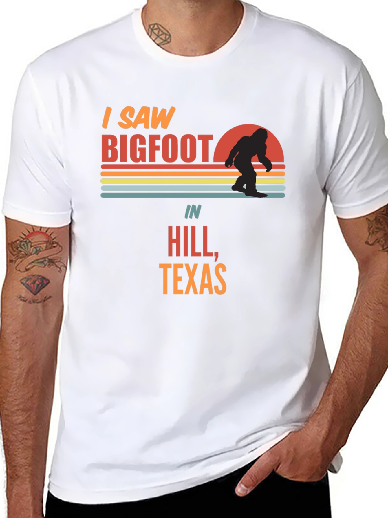 I Saw Bigfoot in Hill Texas T-Shirt