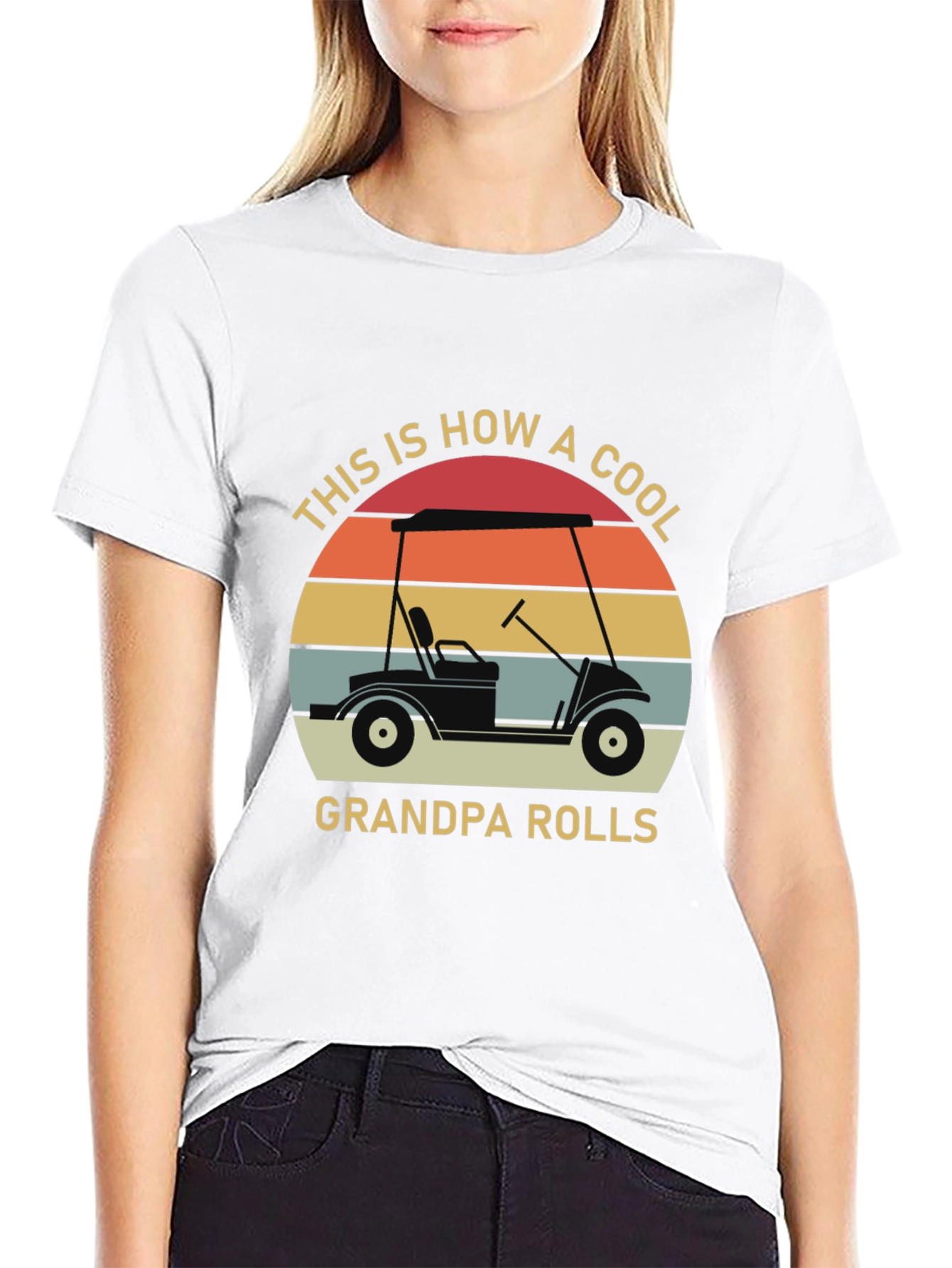 Cool Grandpa Golf Cart T-Shirt Retro Design