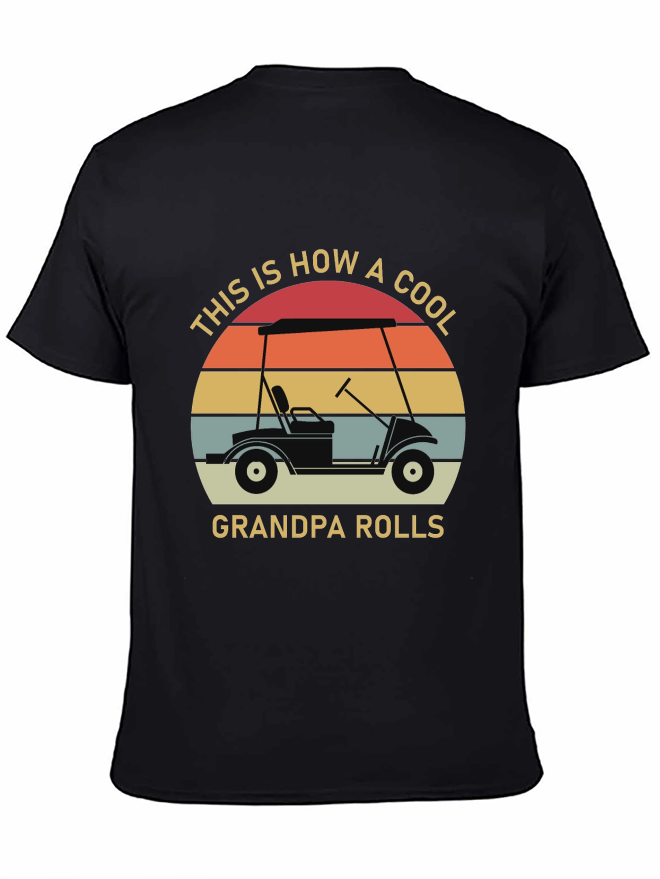 Cool Grandpa Golf Cart T-Shirt Retro Design