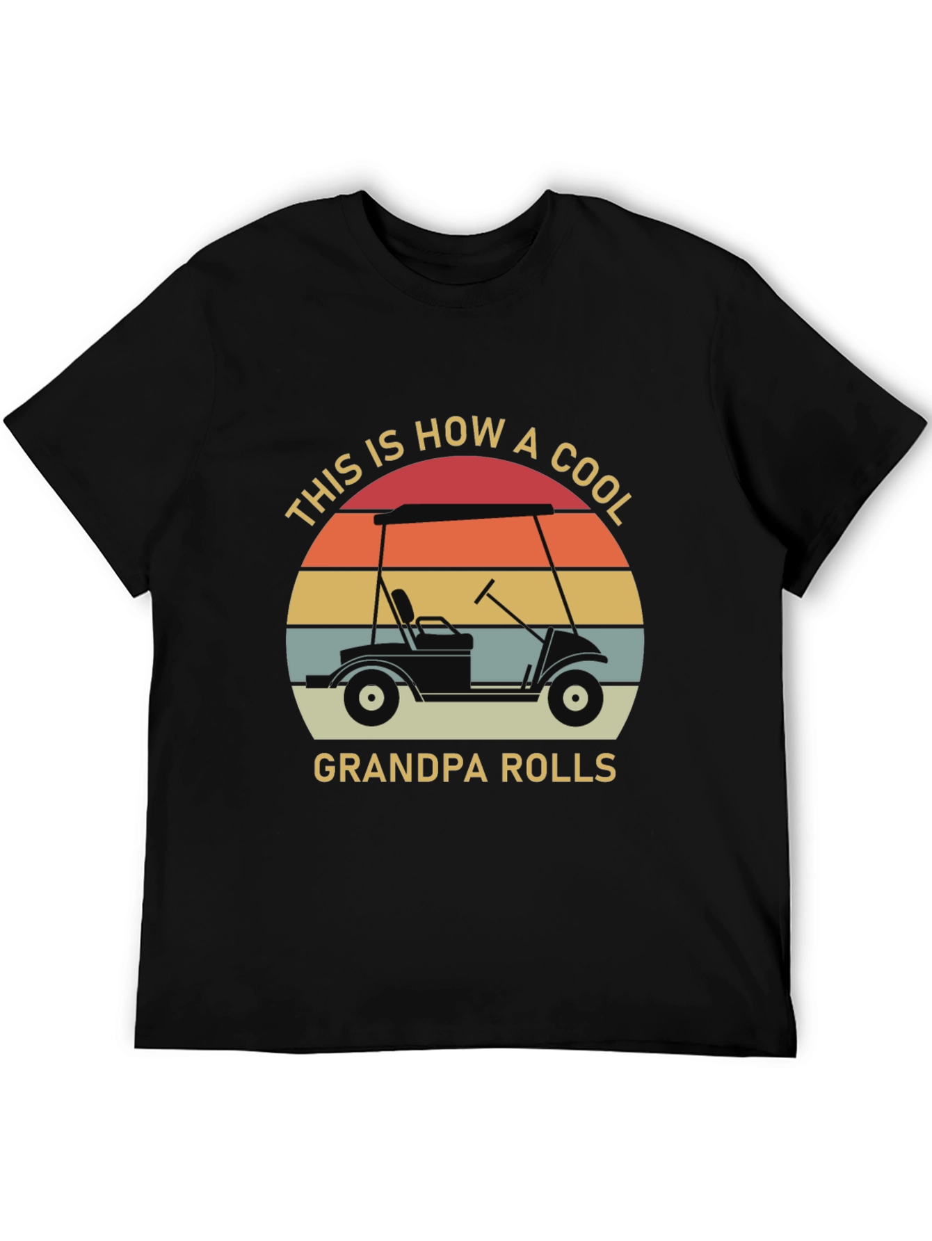 Cool Grandpa Golf Cart T-Shirt Retro Design
