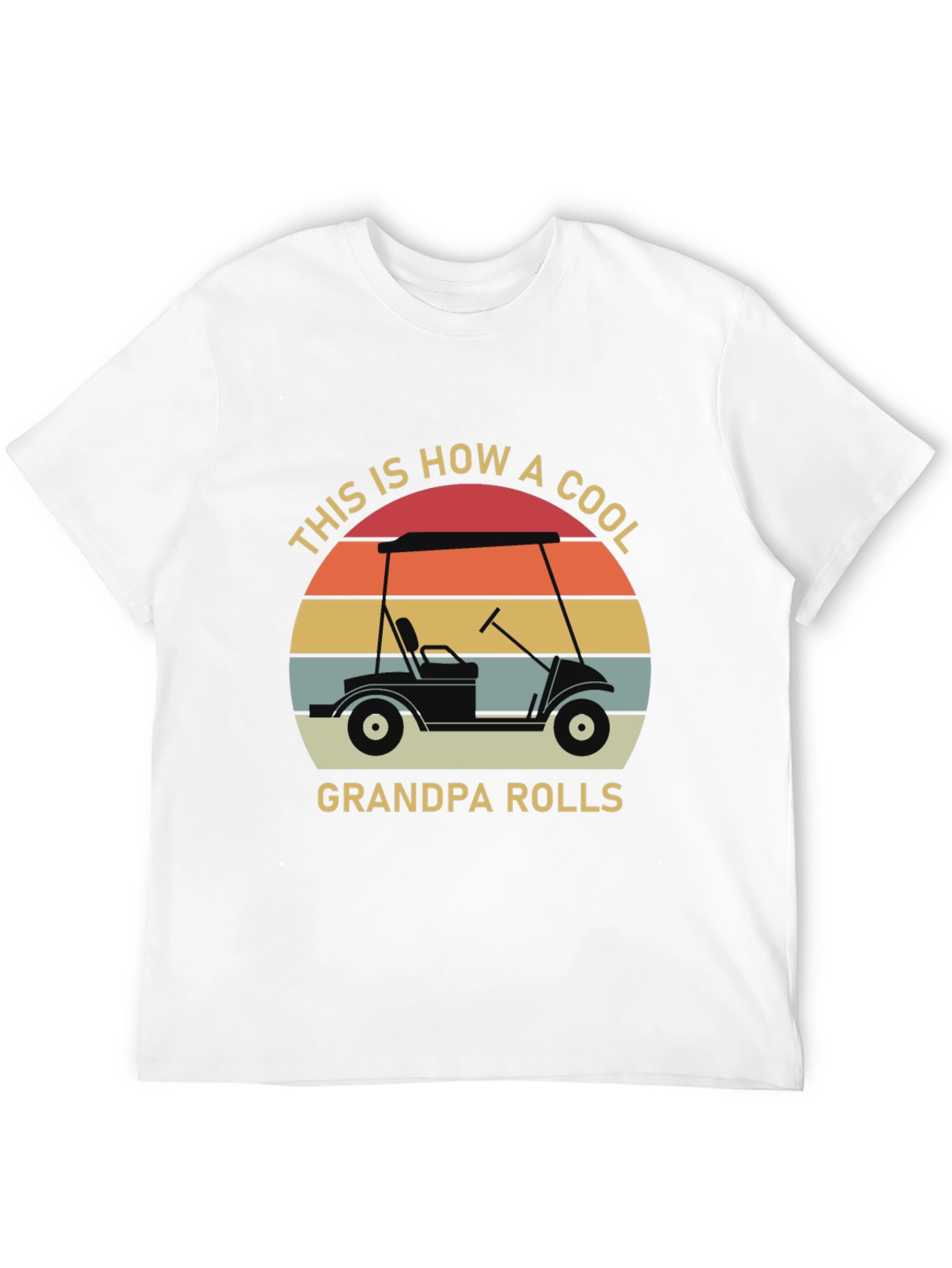 Cool Grandpa Golf Cart T-Shirt Retro Design