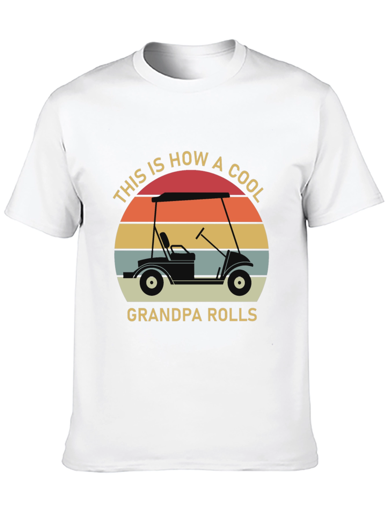 Cool Grandpa Golf Cart T-Shirt Retro Design