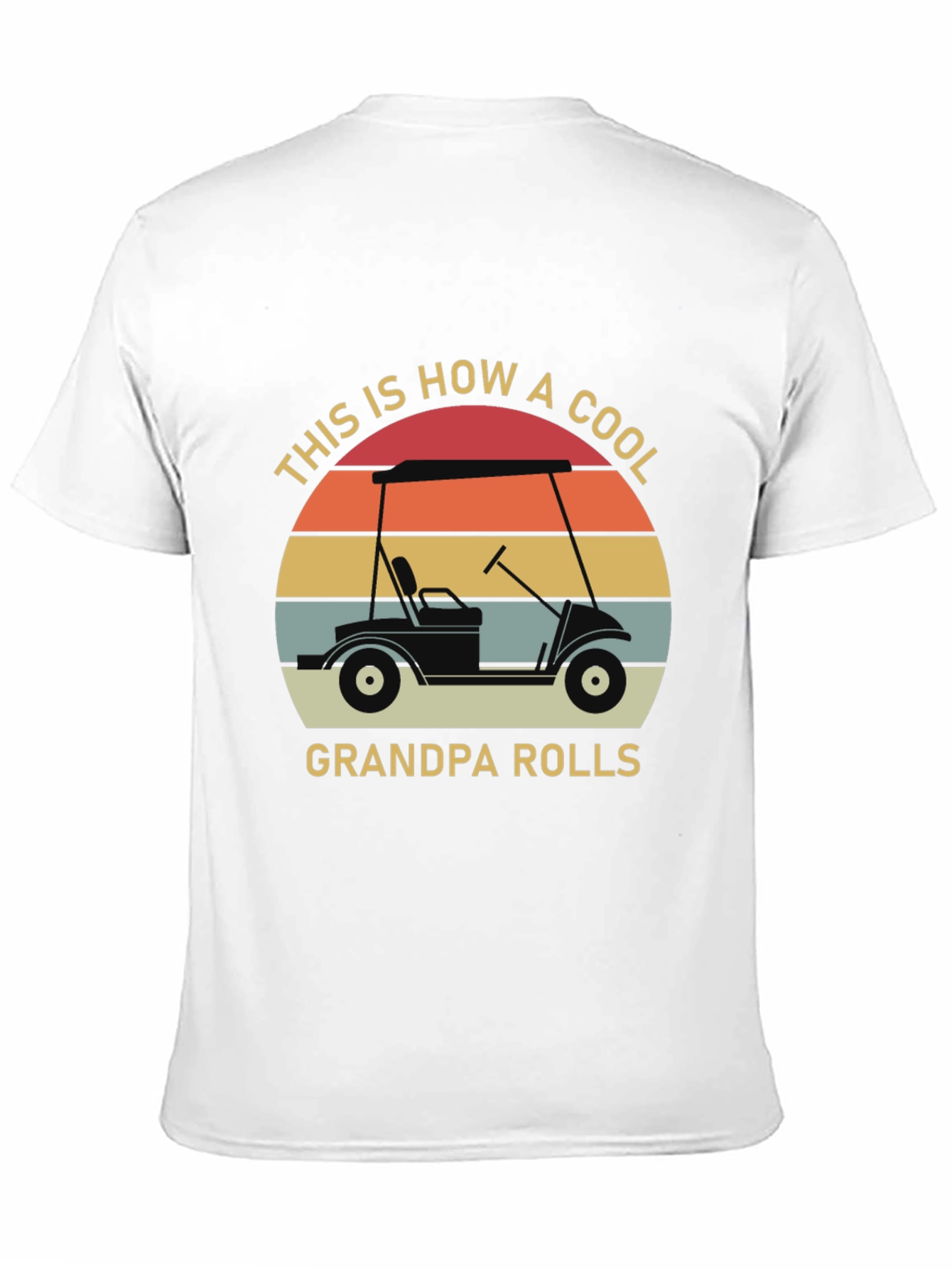 Cool Grandpa Golf Cart T-Shirt Retro Design