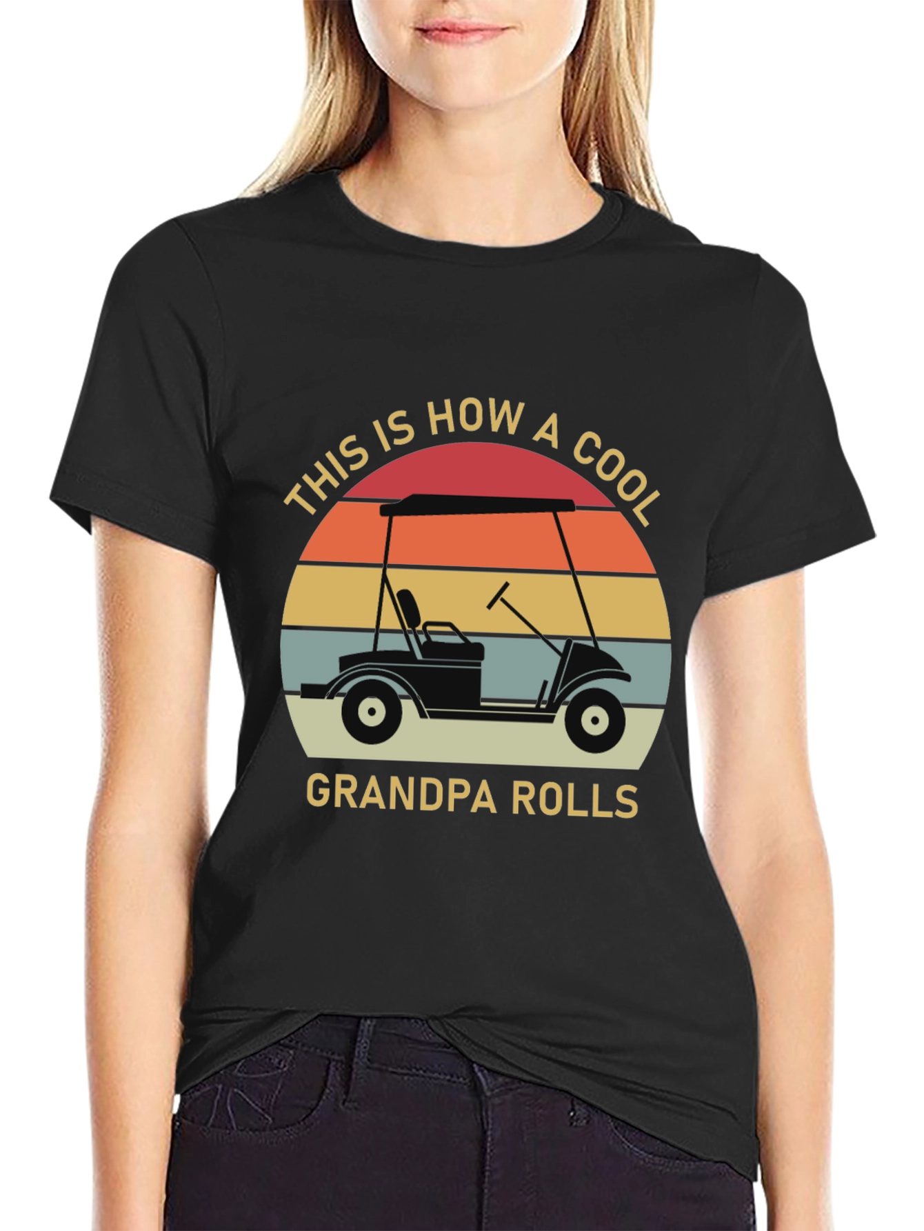 Cool Grandpa Golf Cart T-Shirt Retro Design