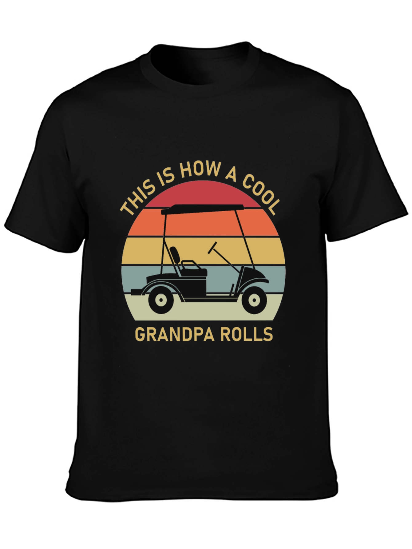 Cool Grandpa Golf Cart T-Shirt Retro Design