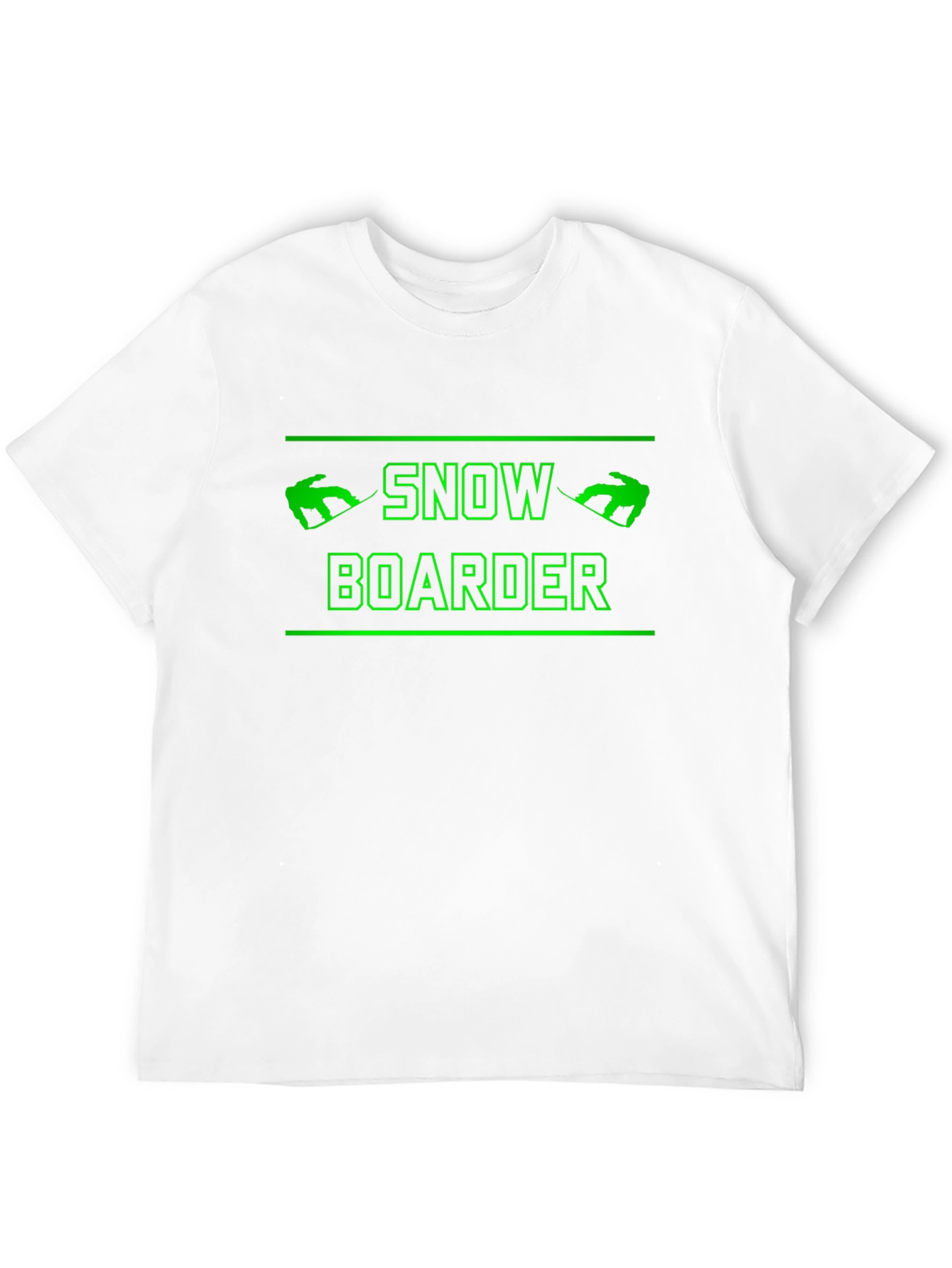 Snowboarder Graphic Tee - Black Cotton Casual Shirt