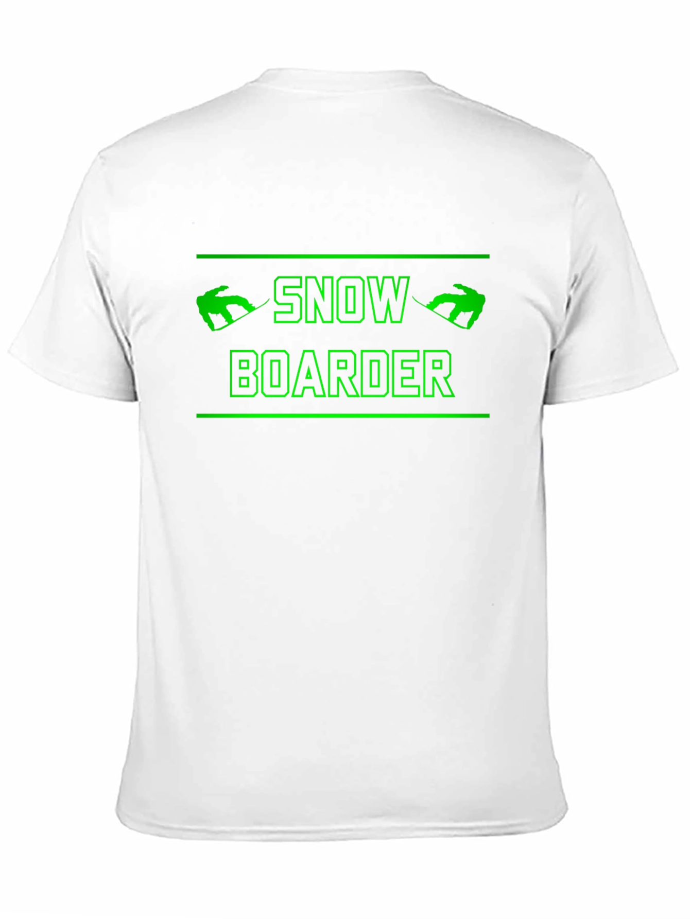 Snowboarder Graphic Tee - Black Cotton Casual Shirt