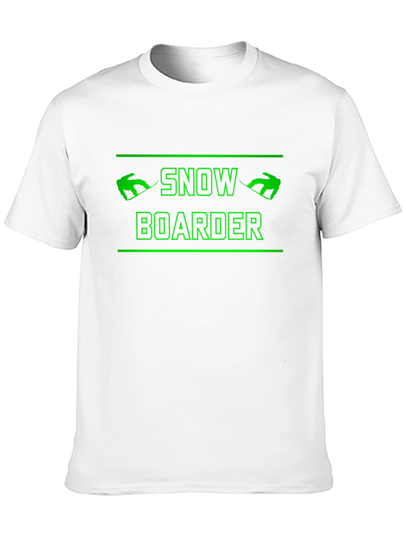 Snowboarder Graphic Tee - Black Cotton Casual Shirt