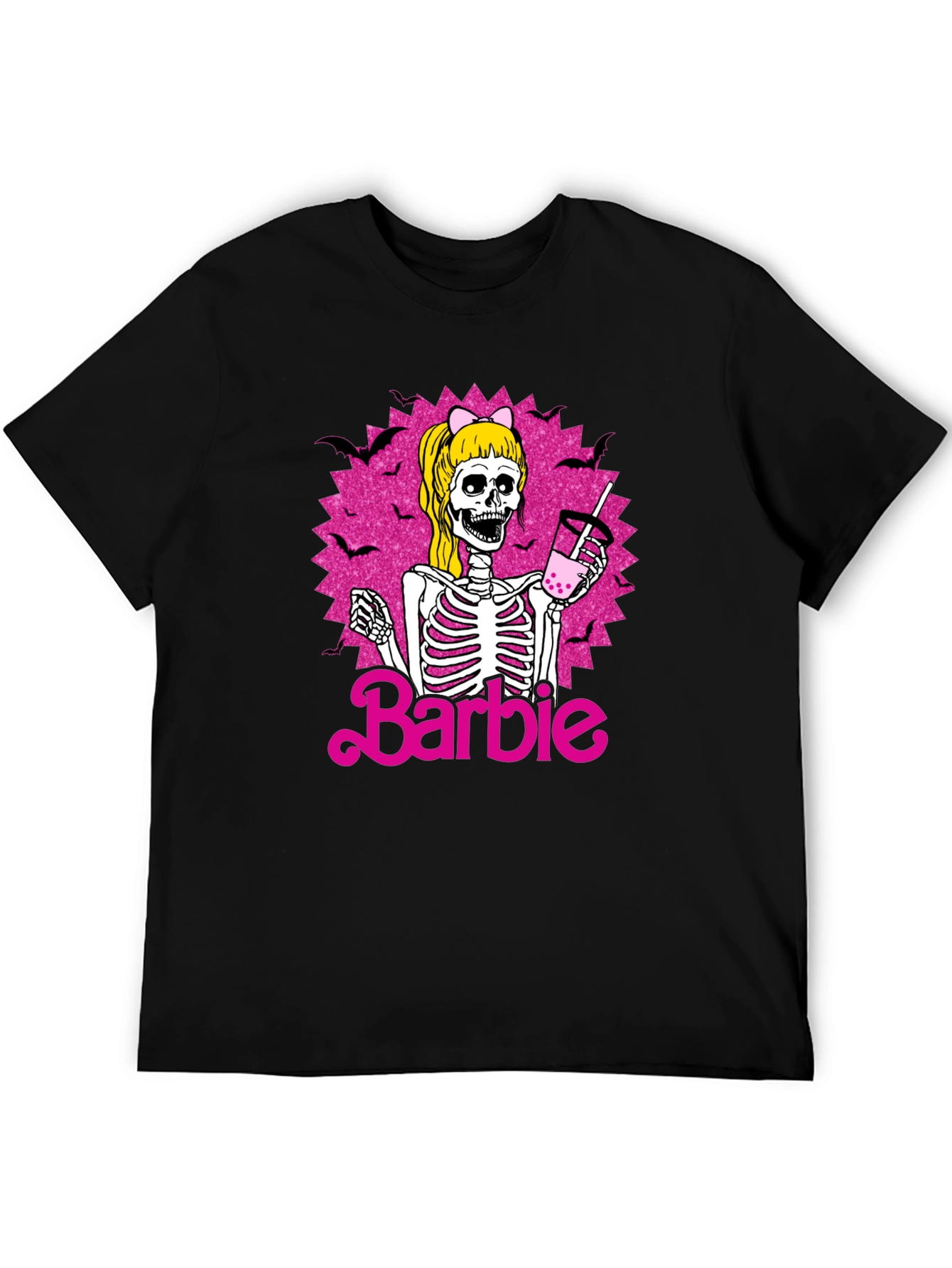 Skeleton Barbie T-Shirt - Halloween Boba Drink