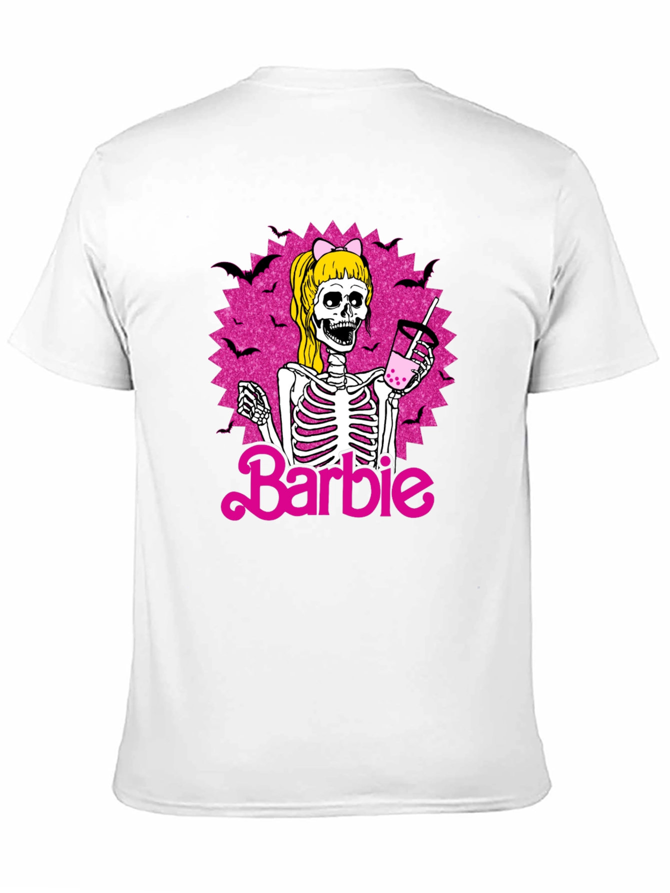 Skeleton Barbie T-Shirt - Halloween Boba Drink