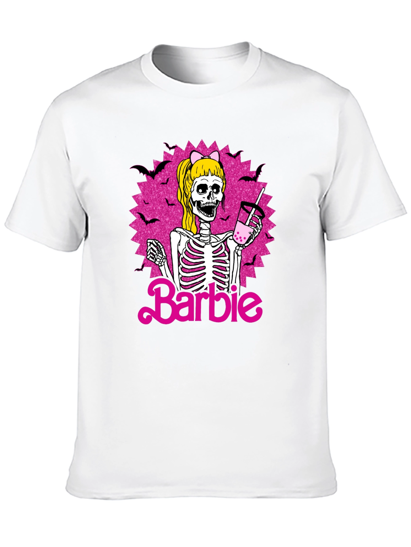 Skeleton Barbie T-Shirt - Halloween Boba Drink
