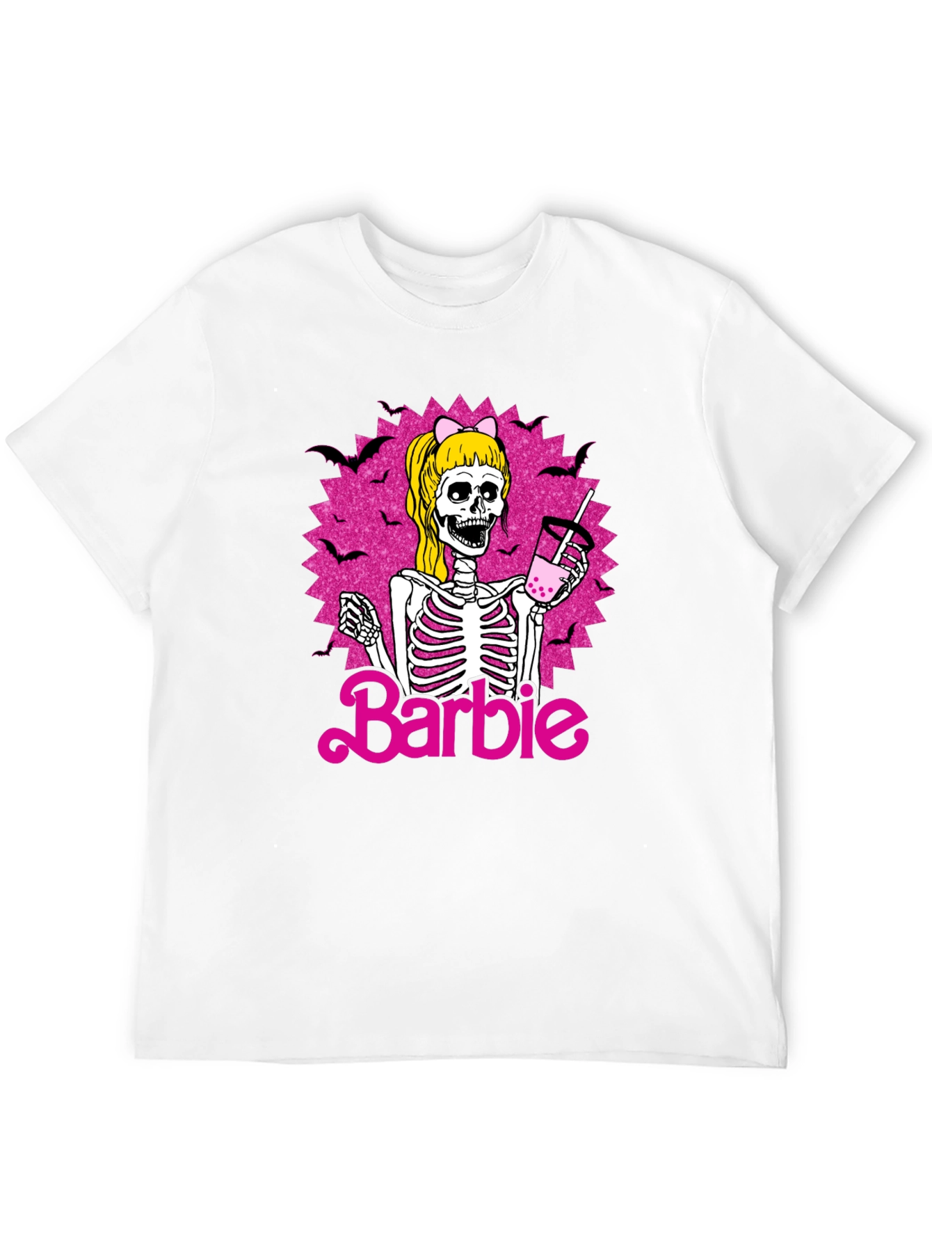Skeleton Barbie T-Shirt - Halloween Boba Drink
