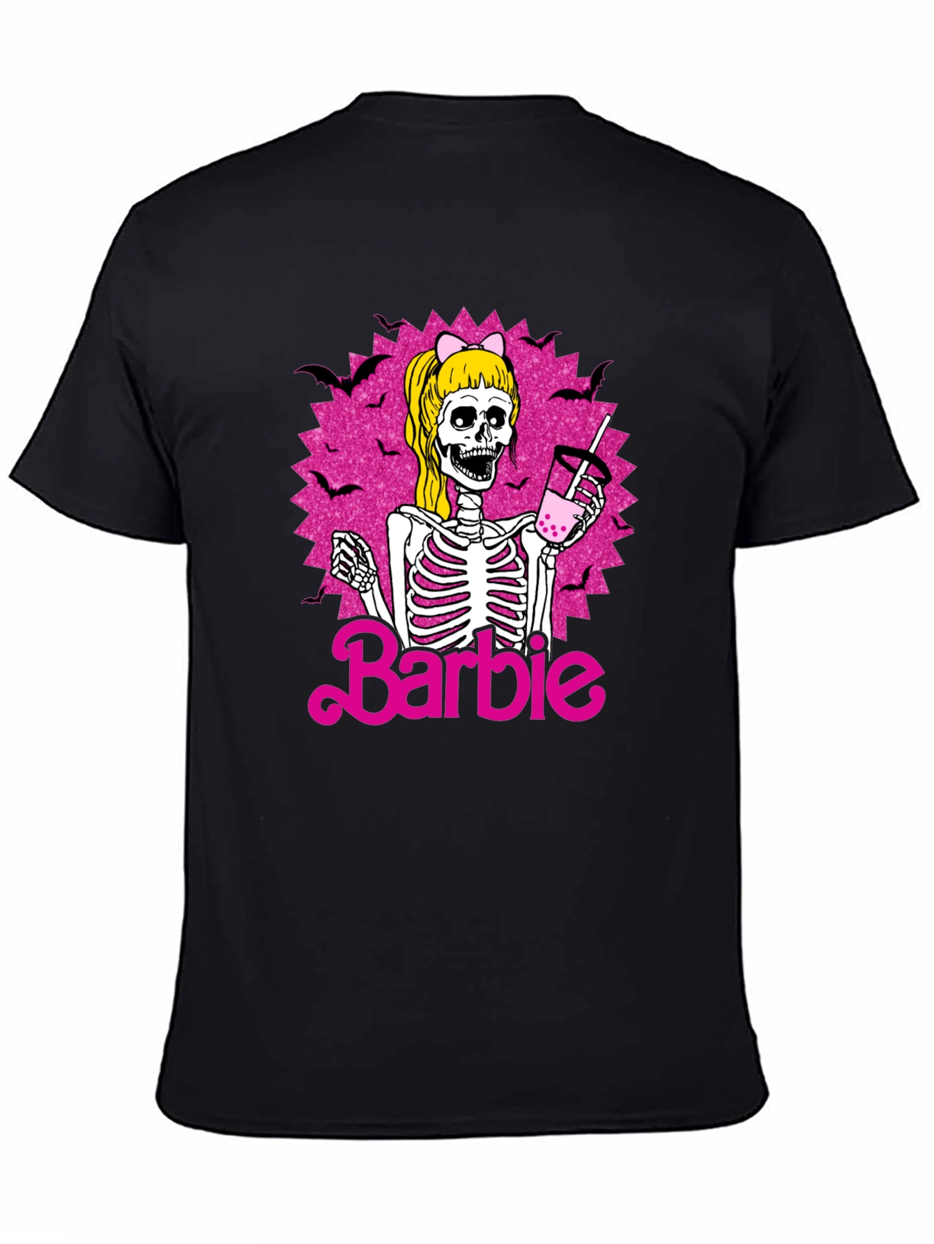 Skeleton Barbie T-Shirt - Halloween Boba Drink
