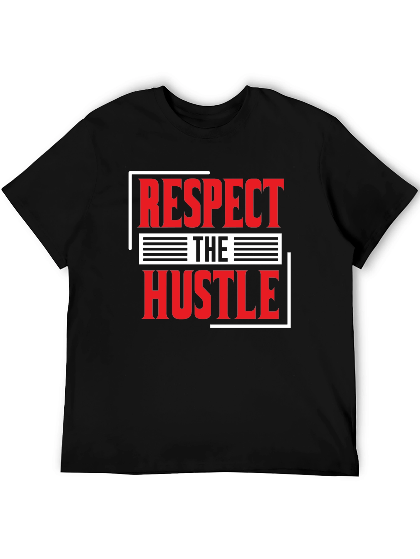 Respect The Hustle Graphic T-Shirt - Black