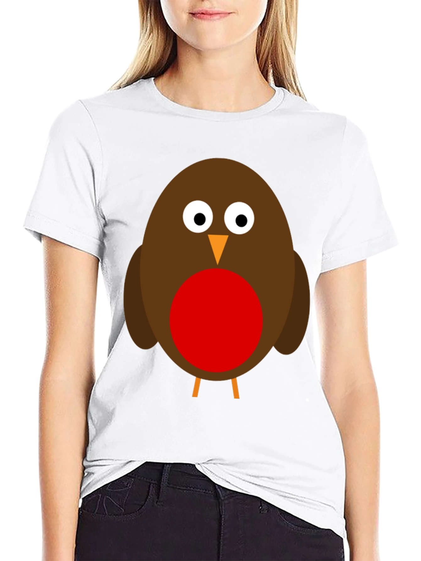 Robin Bird Graphic T-Shirt - Cute Animal Tee