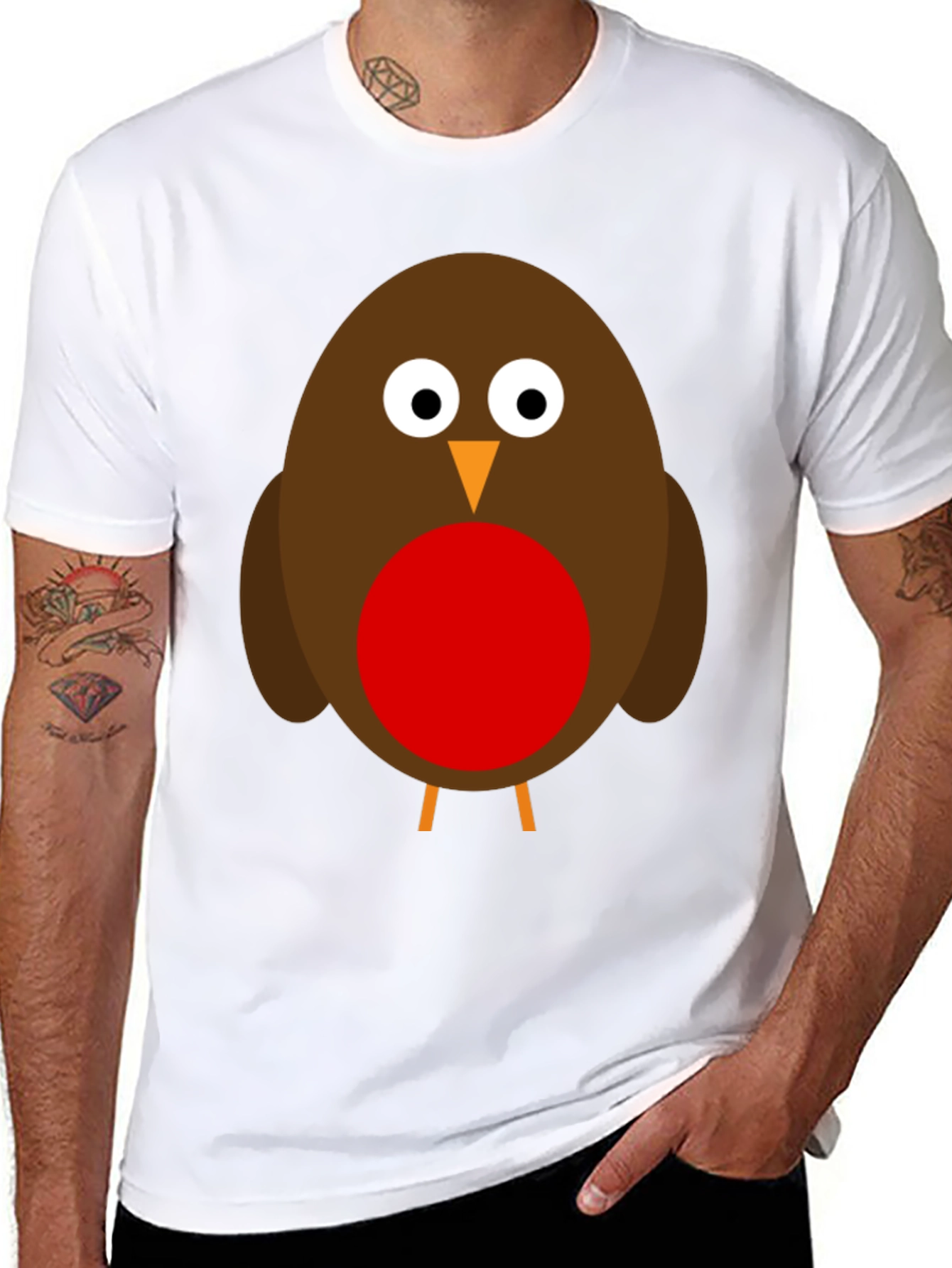 Robin Bird Graphic T-Shirt - Cute Animal Tee