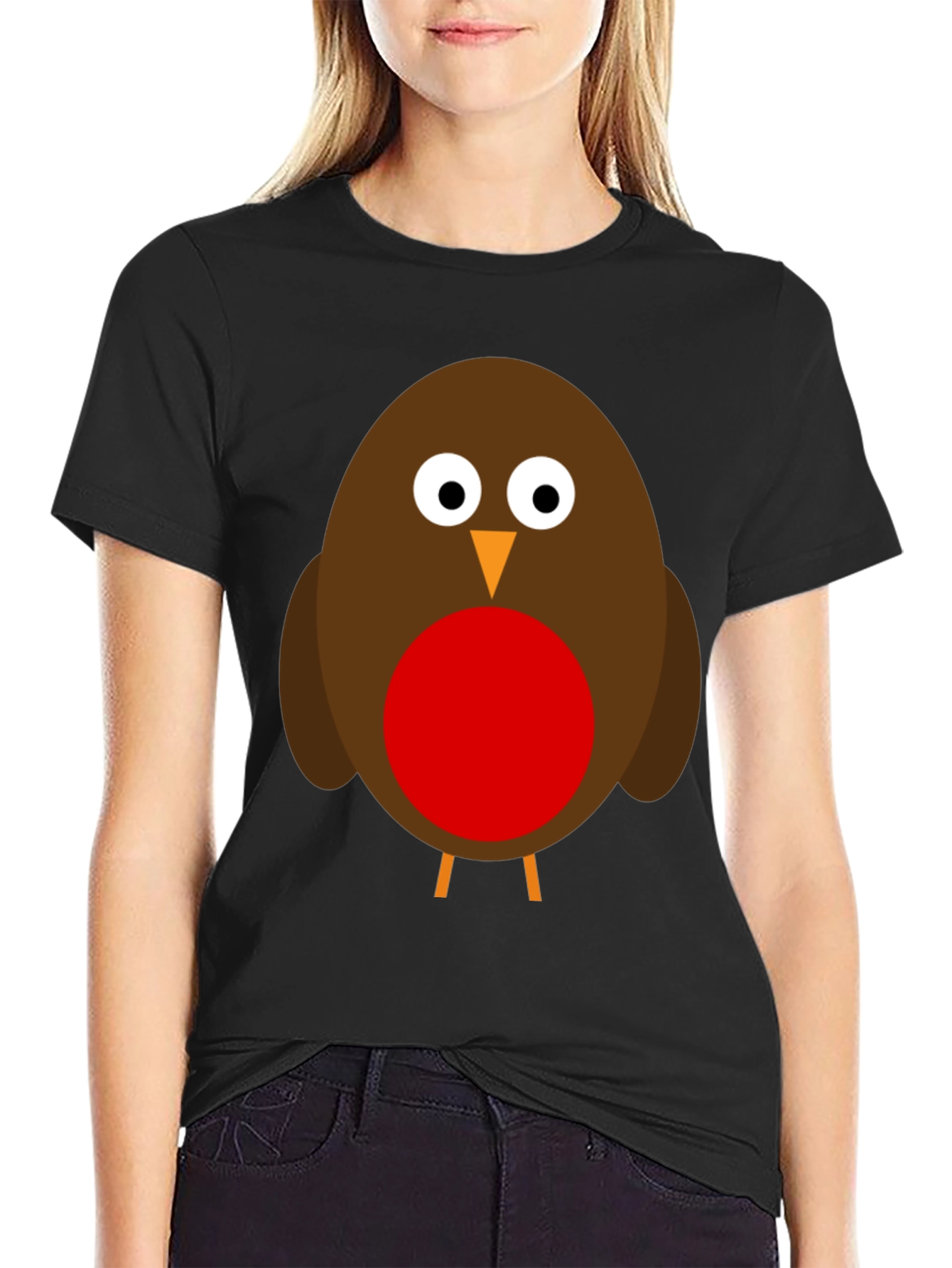Robin Bird Graphic T-Shirt - Cute Animal Tee
