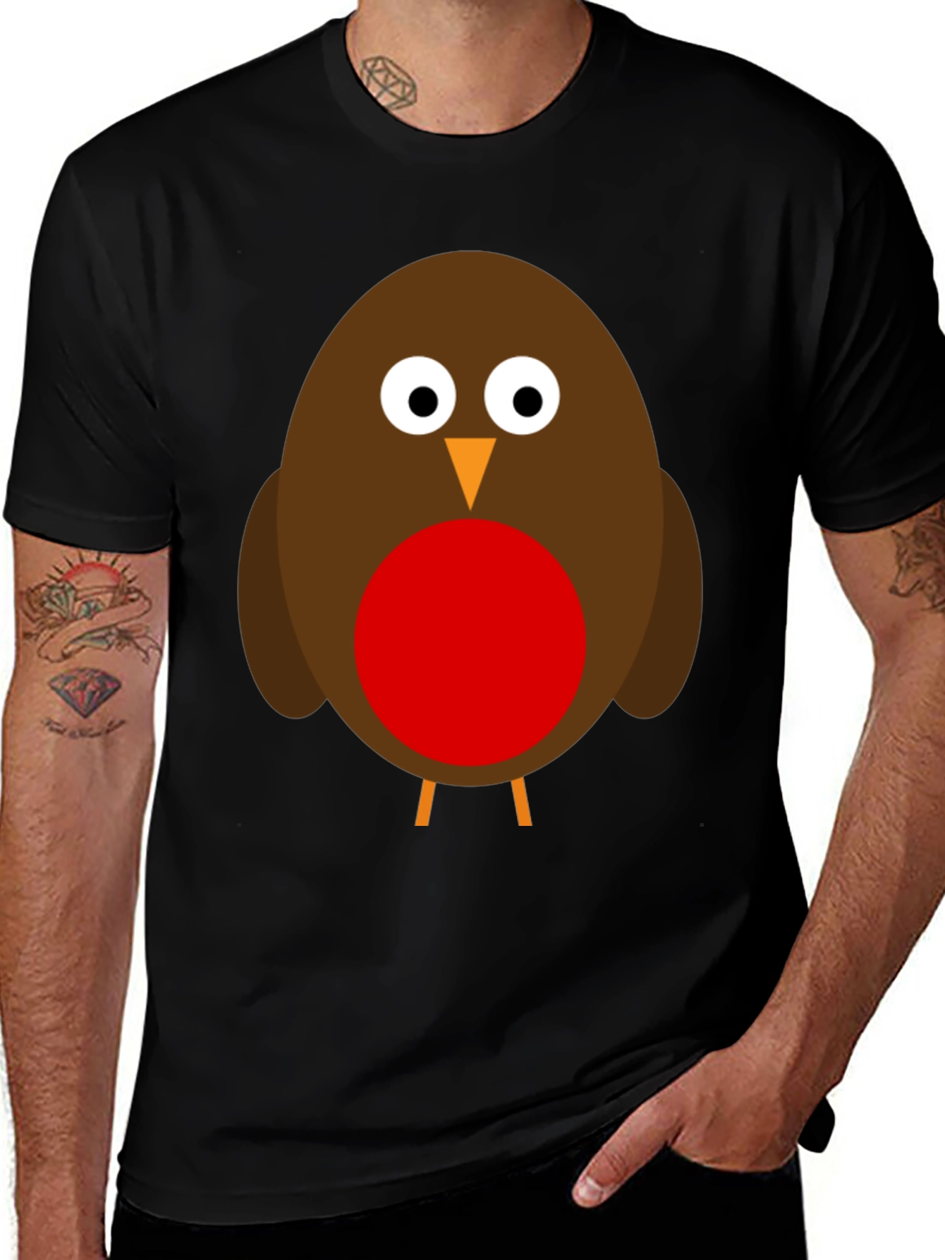 Robin Bird Graphic T-Shirt - Cute Animal Tee