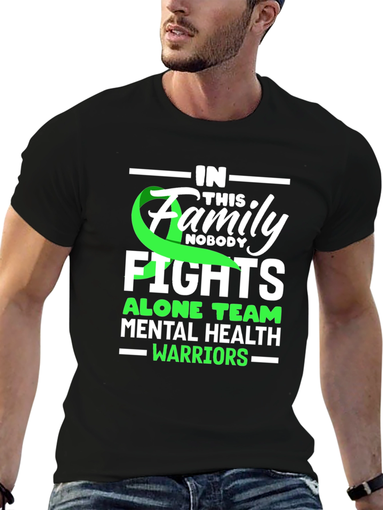 Mental Health Awareness T-Shirt - Family Fights Alone