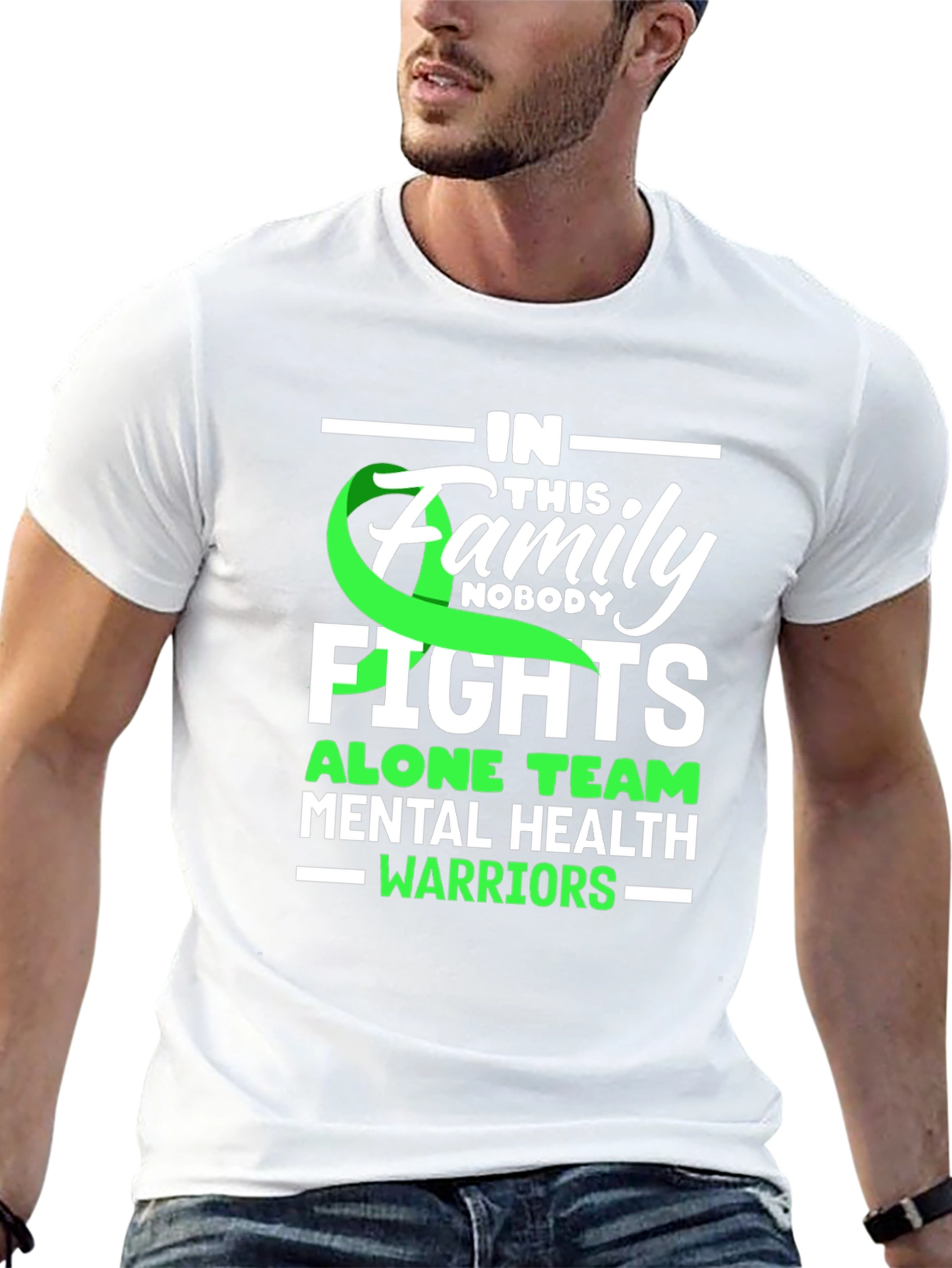 Mental Health Awareness T-Shirt - Family Fights Alone