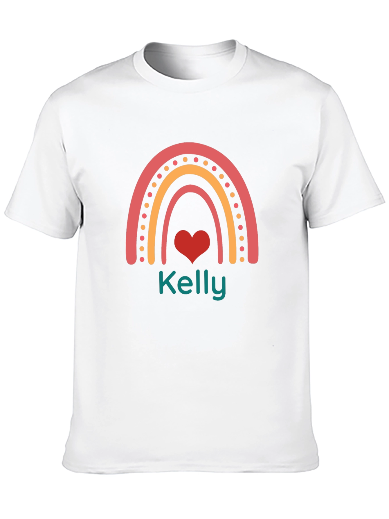 Personalized Rainbow Heart T-Shirt