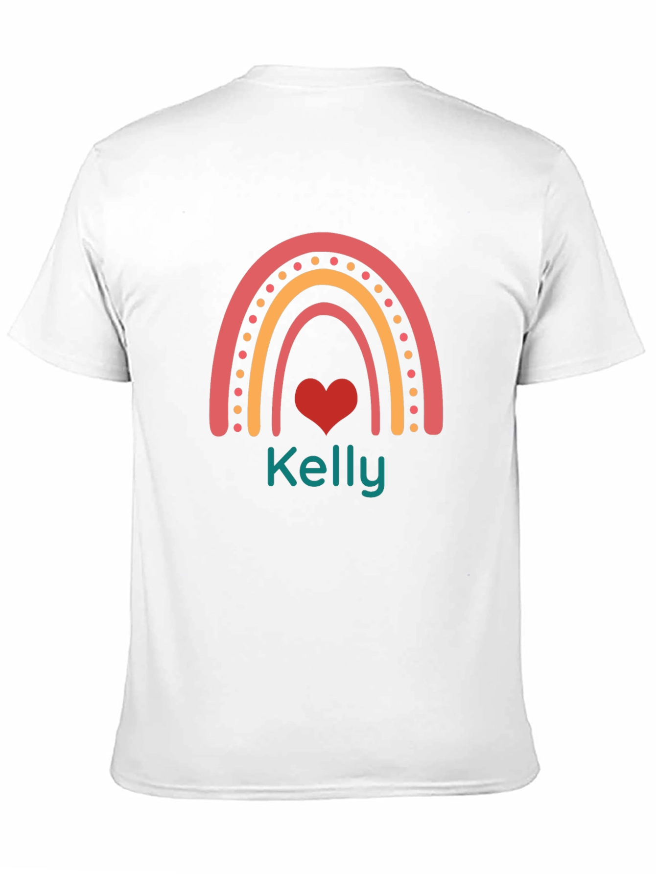 Personalized Rainbow Heart T-Shirt